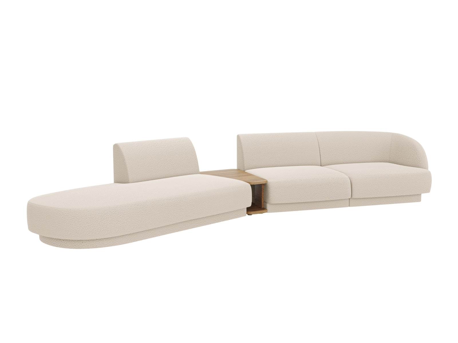 Erleben Sie das vielseitige Miley Modulare Sofa links 4 Sitzer von Micadoni – ideal für modernes Wohnen und entspannte Stunden mit Familie und Freunden.
