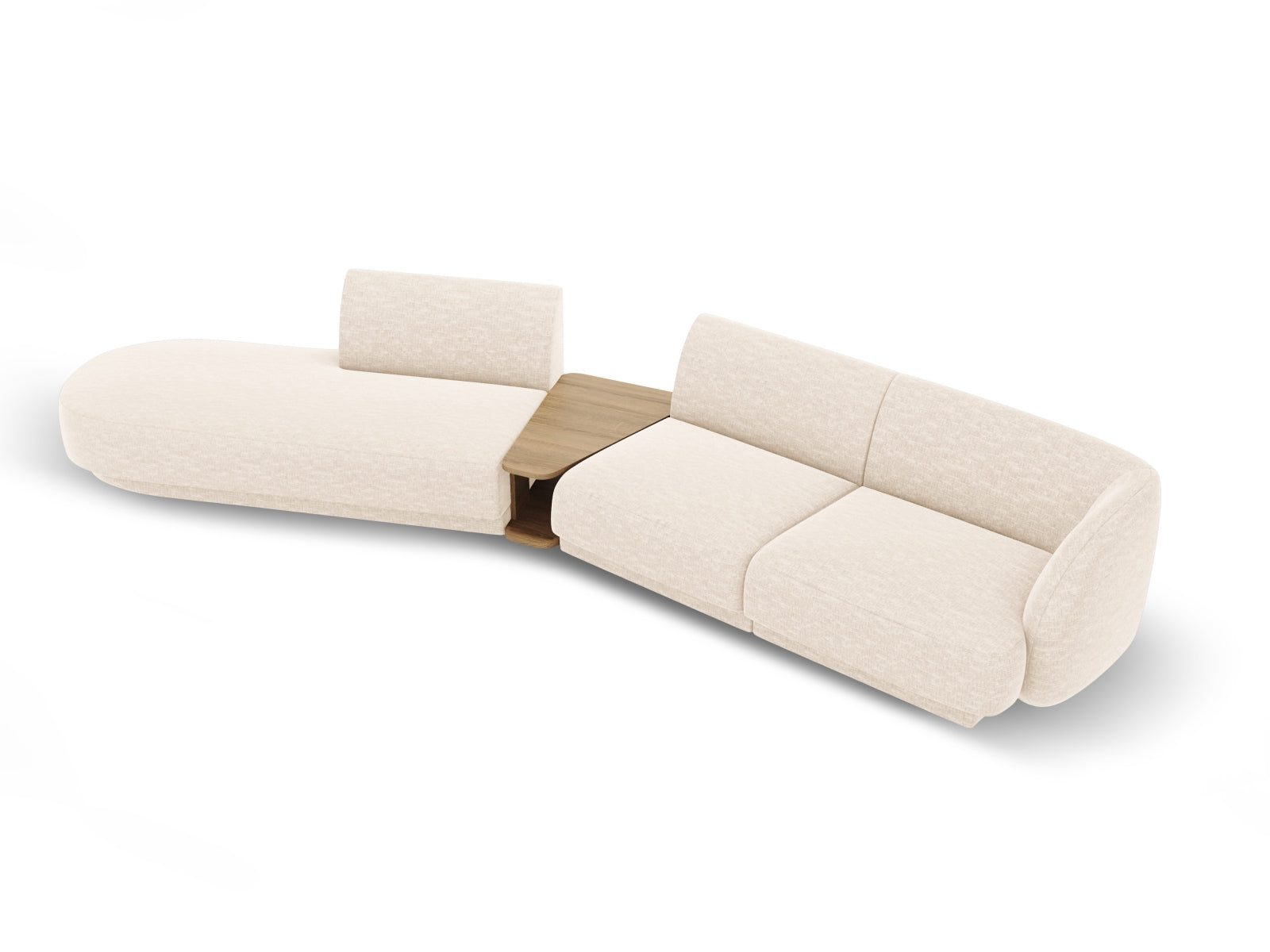 Erleben Sie das vielseitige Miley Modulare Sofa links 4 Sitzer von Micadoni – ideal für modernes Wohnen und entspannte Stunden mit Familie und Freunden.