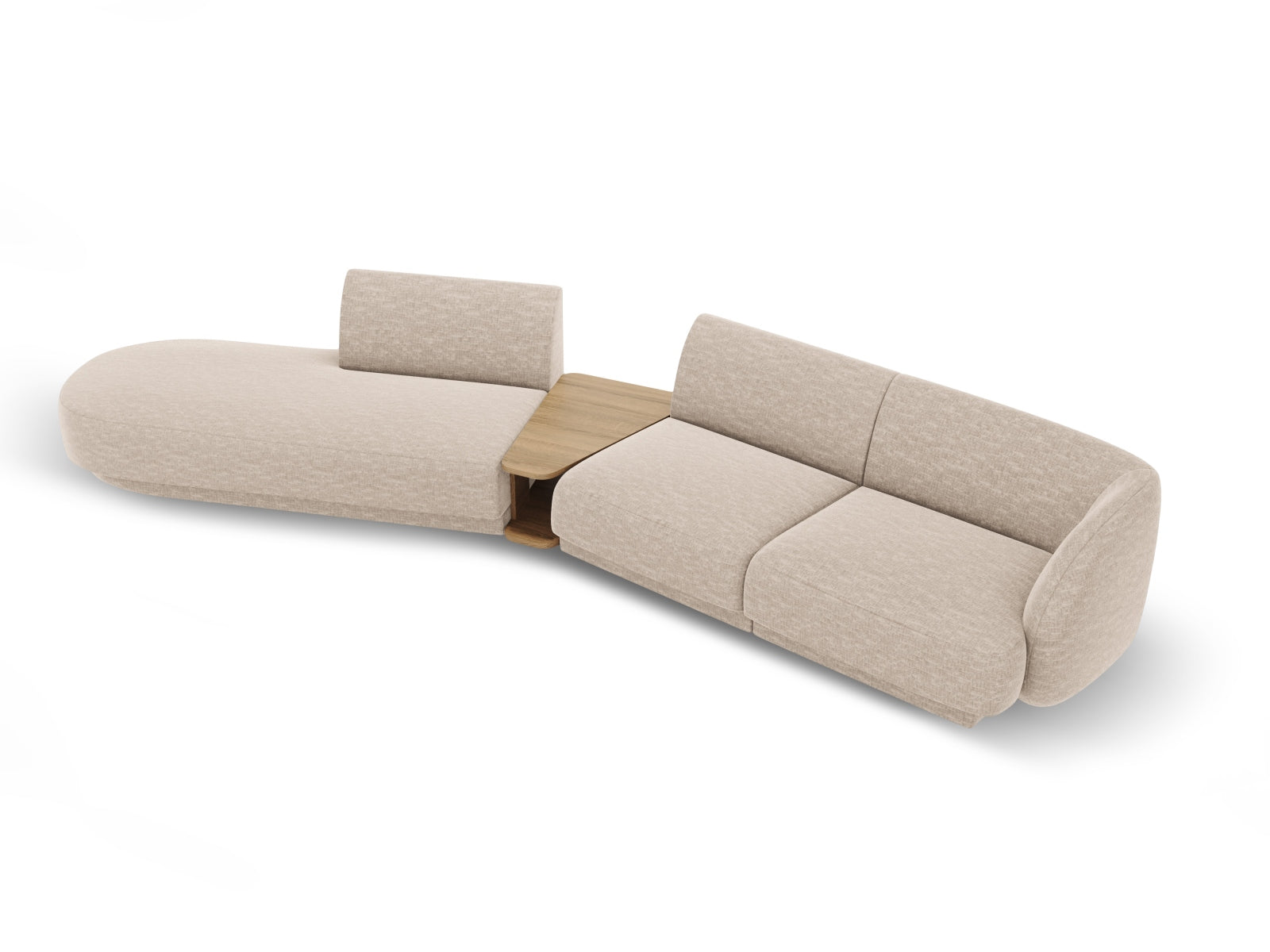 Erleben Sie das vielseitige Miley Modulare Sofa links 4 Sitzer von Micadoni – ideal für modernes Wohnen und entspannte Stunden mit Familie und Freunden.