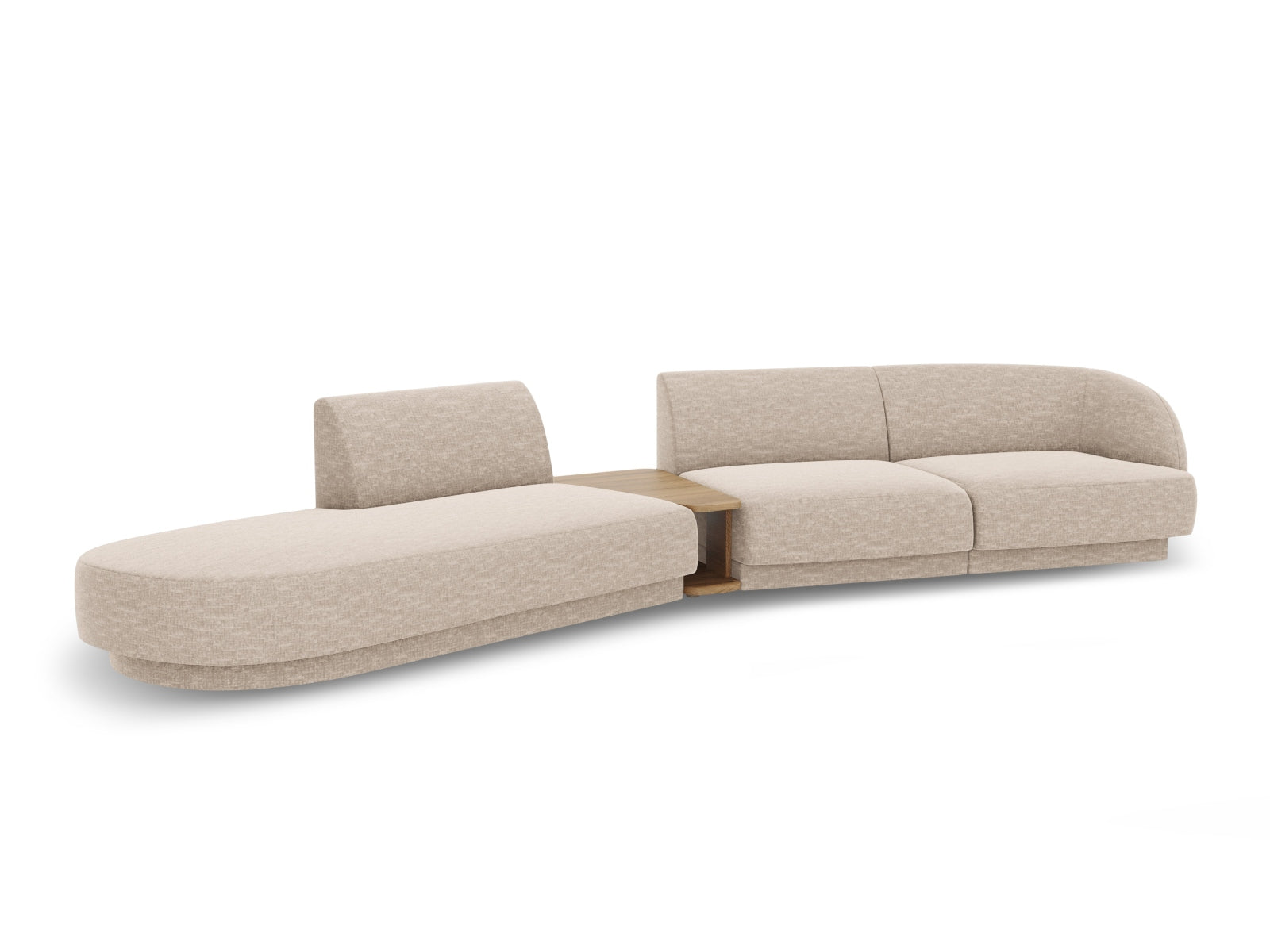 Entdecken Sie das elegante Miley Modulare Sofa links 4 Sitzer von Micadoni – perfekt für stilvolle Wohnräume und gemütliche Abende.