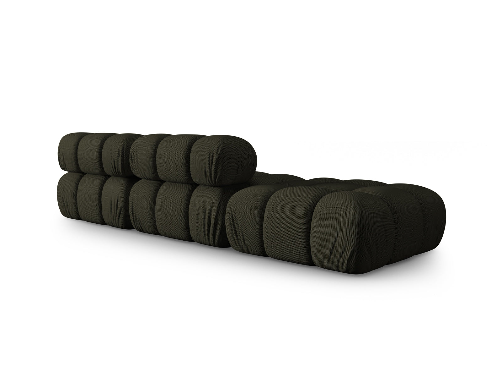 Elegantes Bellis L-Sofa links, 4-Sitzer in Amazon Green-Sonic, ideal für stilvolle Wohnräume und entspannende Momente.