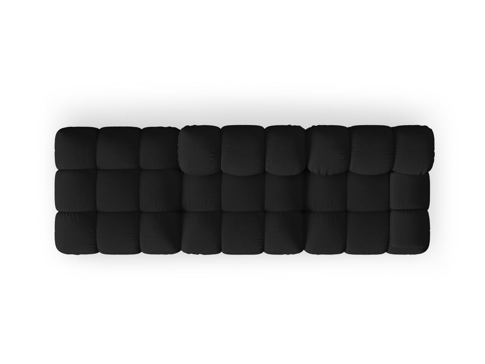 Modernes Bellis L-Sofa in Schwarz, linksseitig, 4-Sitzer mit 94 cm Breite, perfekt für komfortable und stilvolle Wohnbereiche.
