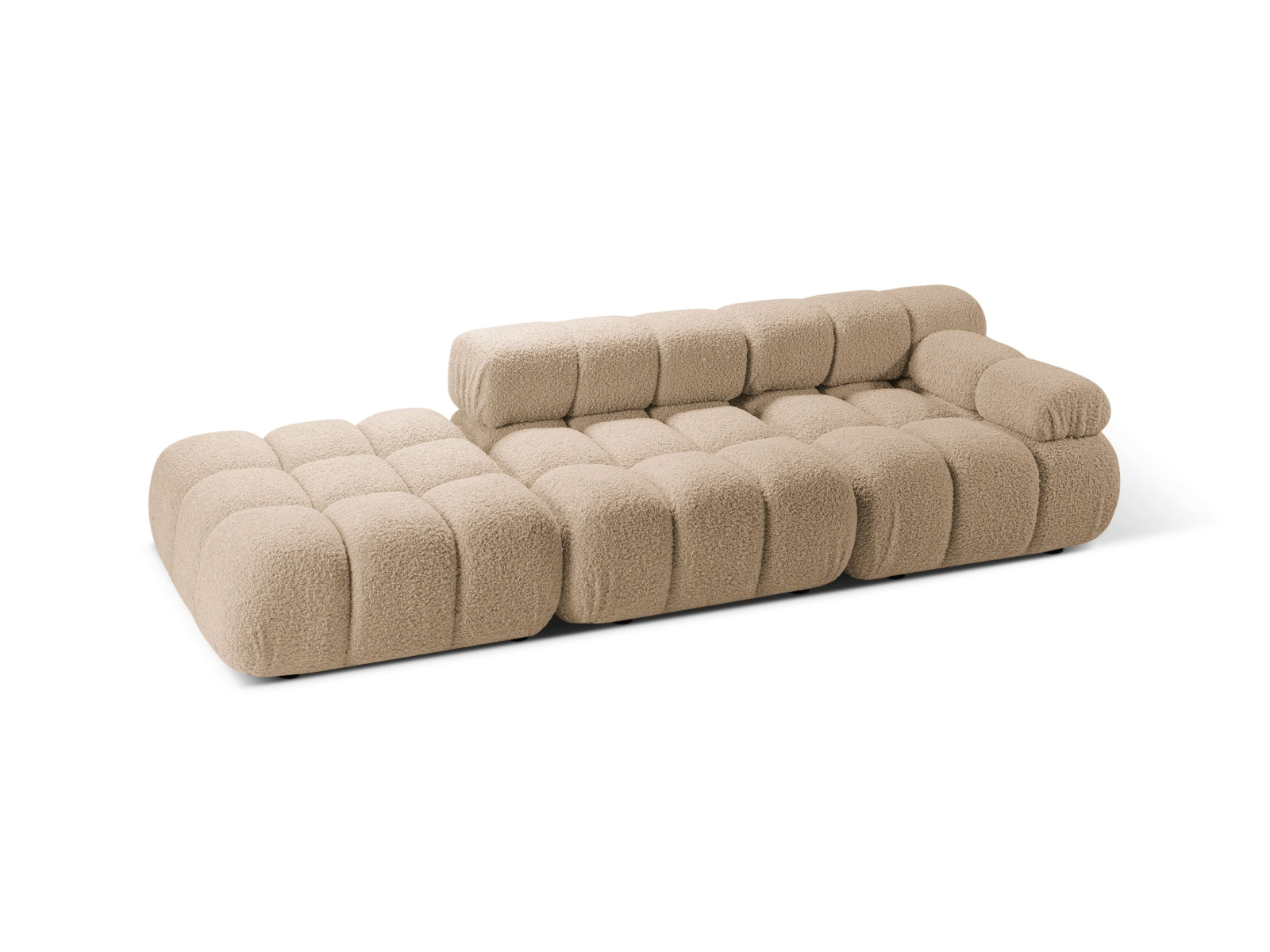Entdecken Sie das stilvolle Bellis Boucle Sofa links von Micadoni – ein elegantes 4-Sitzer Möbelstück, das Komfort und Flexibilität vereint.
