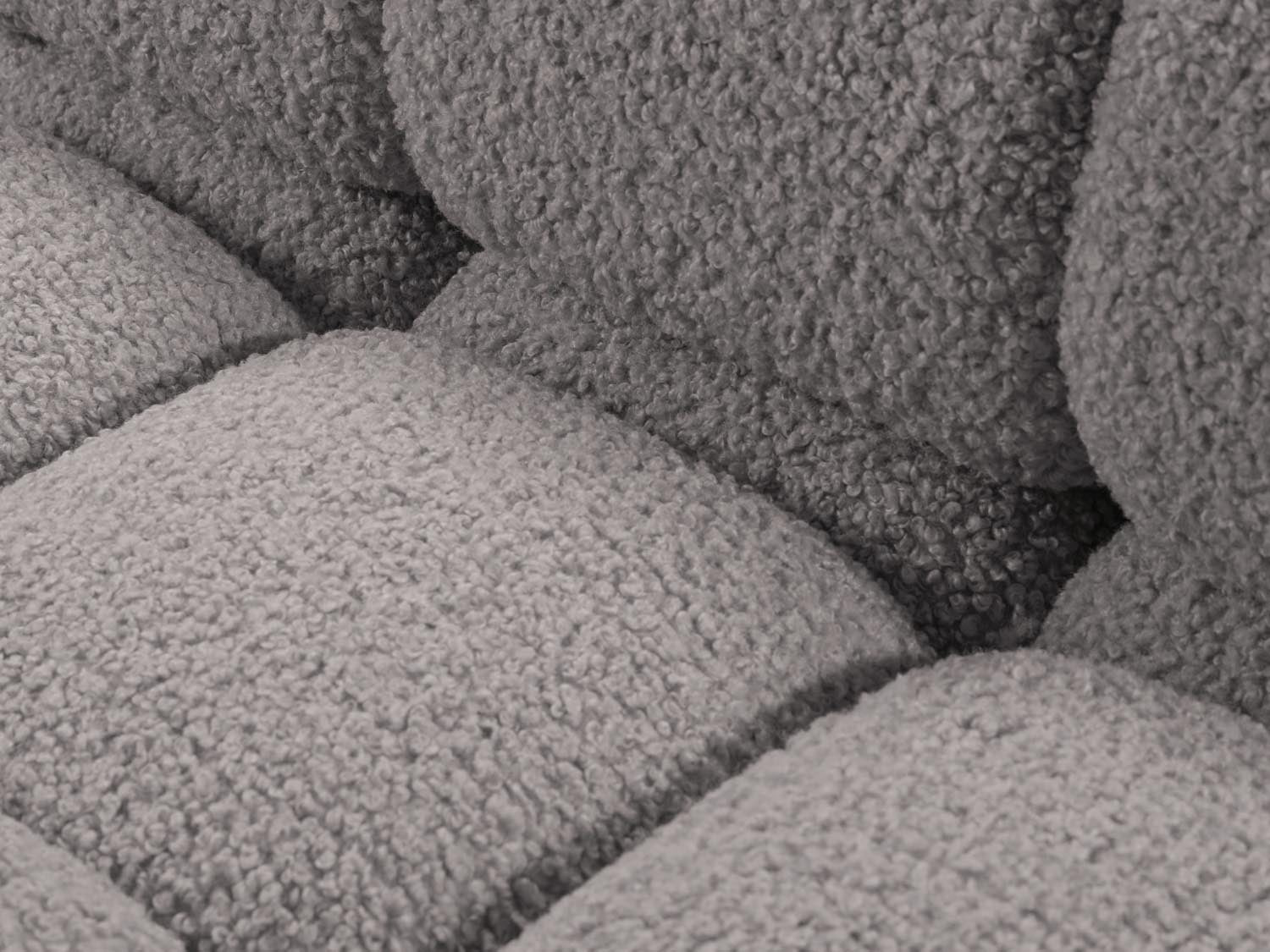 Stylisches Bellis Boucle Sofa in sanftem Grau, linksseitig, 4-Sitzer, ideal für zeitgemäße und flexible Wohnräume.