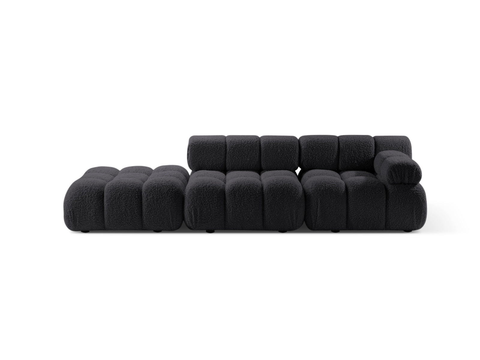 Bellis Boucle modulares Sofa links 4 Sitzer 94cm in Graphite präsentiert im Onlineshop von KAQTU Design AG. L-Sofa links ist von Micadoni