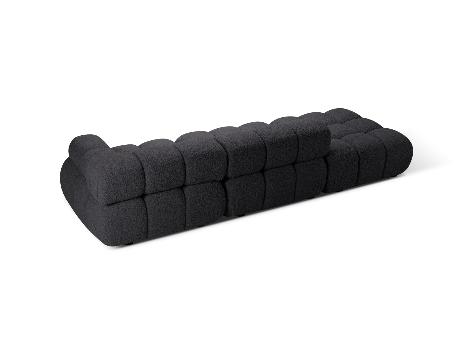 Erleben Sie das Bellis Boucle Sofa links von Micadoni – ein modernes 4-Sitzer Sofa mit hochwertiger Boucle-Polsterung und individueller Anpassungsfähigkeit.