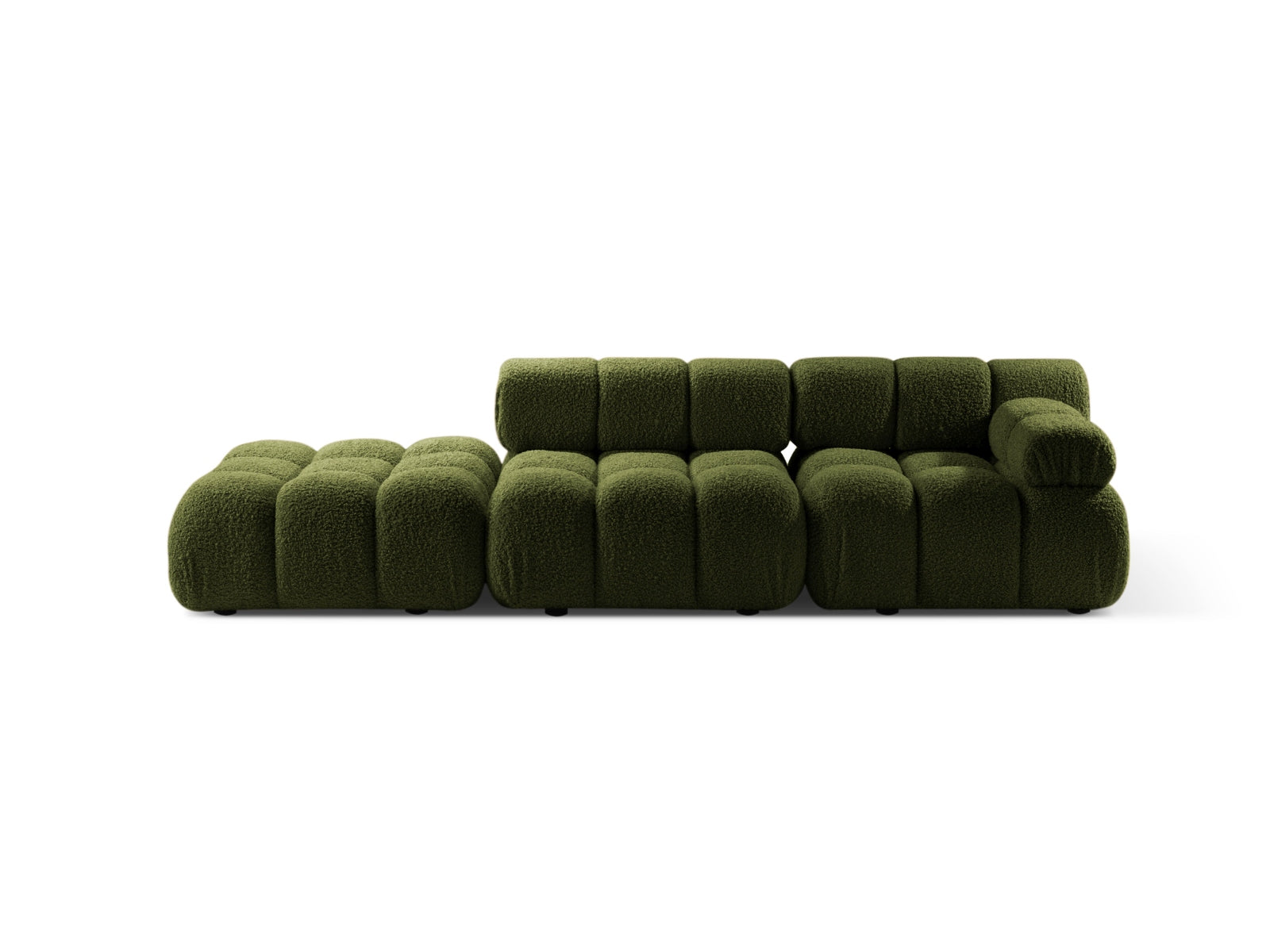Bellis Boucle modulares Sofa links 4 Sitzer 94cm in Green-Rolf präsentiert im Onlineshop von KAQTU Design AG. L-Sofa links ist von Micadoni