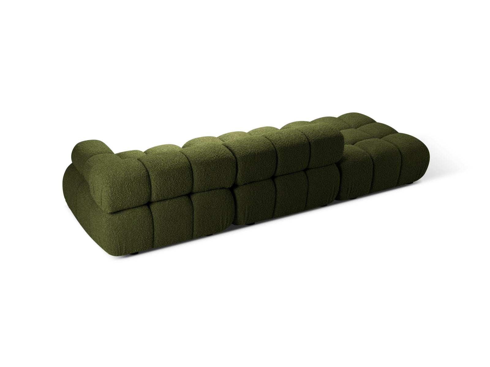 Erleben Sie das Bellis Boucle Sofa links von Micadoni – ein modernes 4-Sitzer Sofa mit hochwertiger Boucle-Polsterung und individueller Anpassungsfähigkeit.