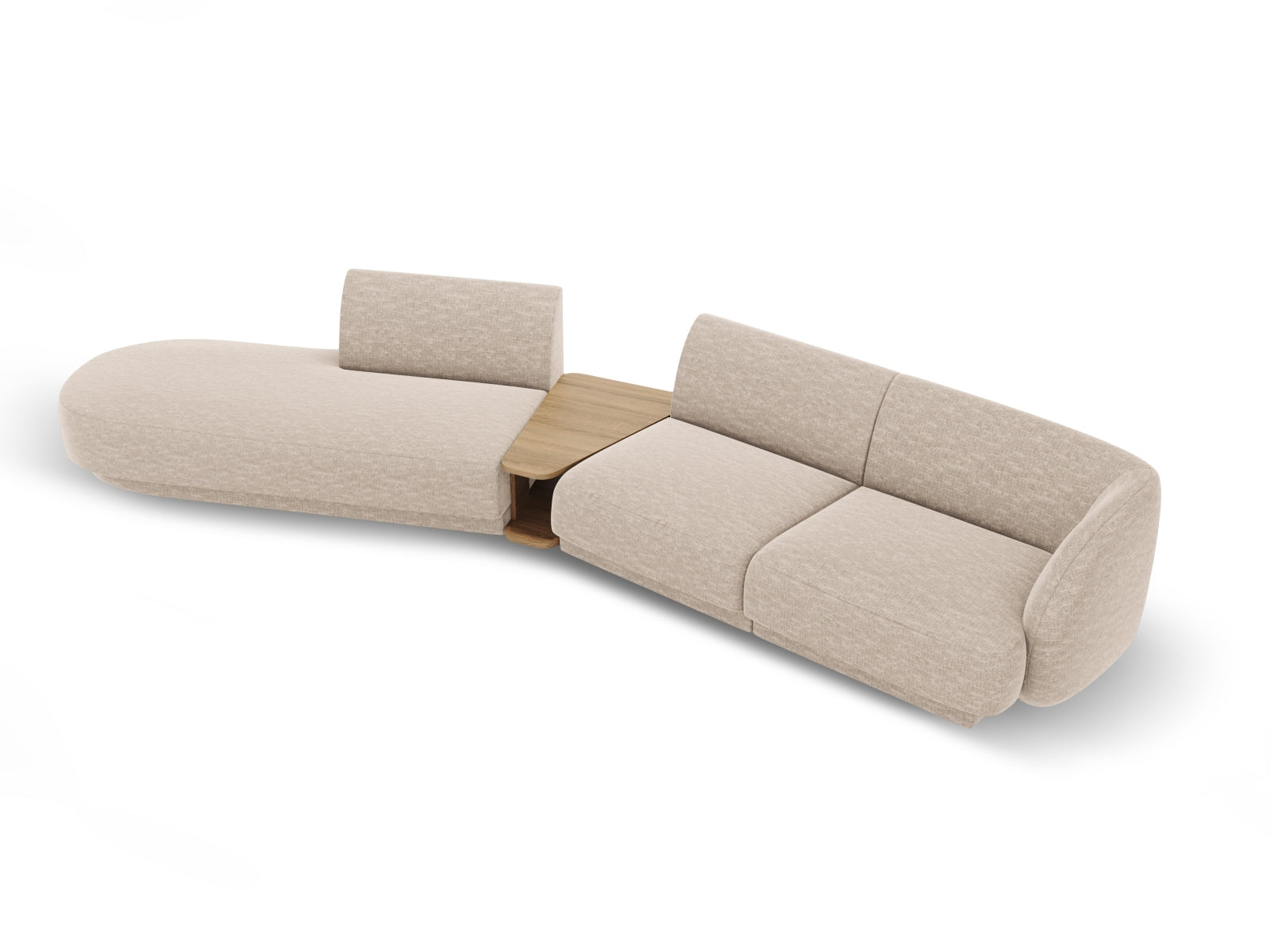 Erleben Sie das vielseitige Miley Modulare Sofa links 4 Sitzer von Micadoni – ideal für modernes Wohnen und entspannte Stunden mit Familie und Freunden.