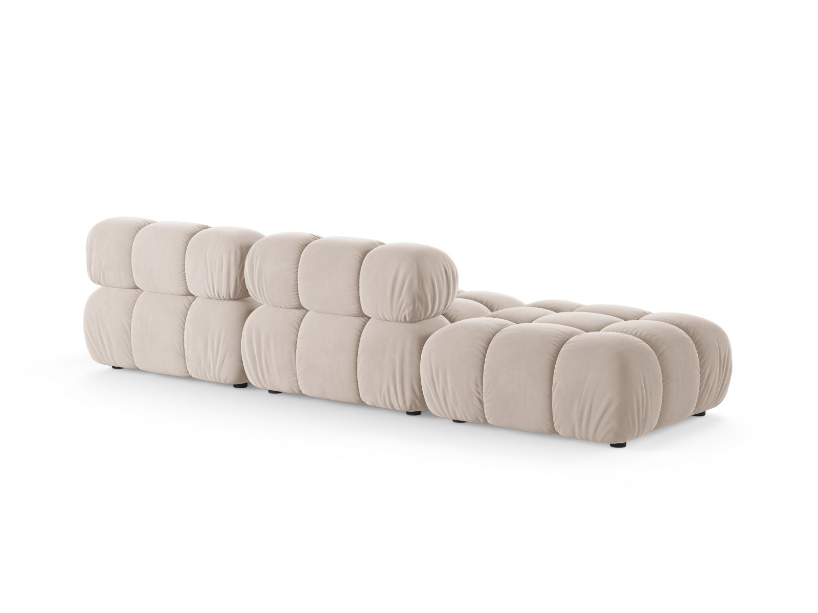 Elegantes 4-Sitzer Sofa Bellis in hellem Beige, ideal für moderne Wohnräume und flexible Gestaltungsmöglichkeiten.