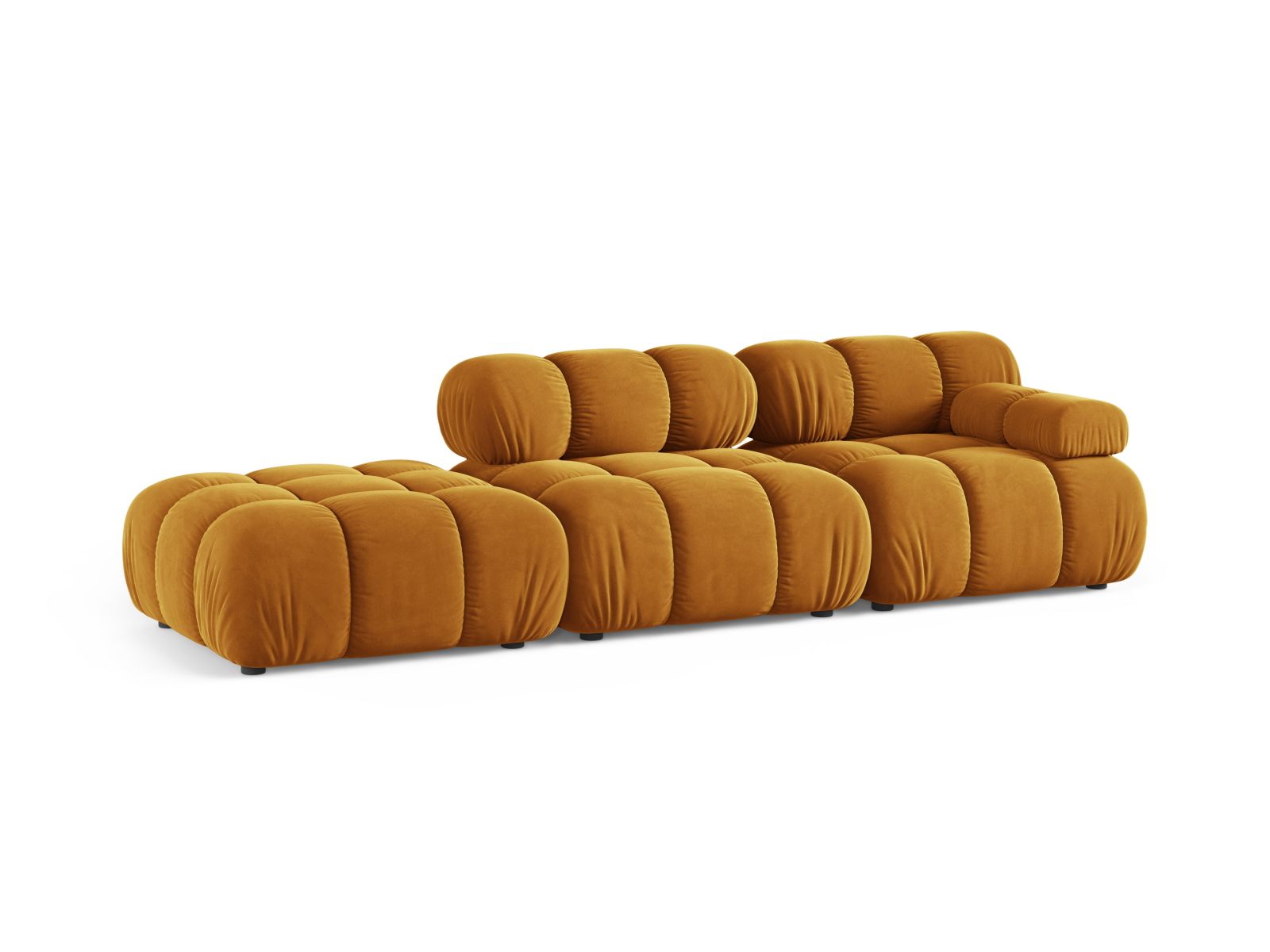 Modulares 4-Sitzer Sofa Bellis in strahlendem Gelb, ideal für stilvolle Wohnräume, präsentiert von Micadoni.