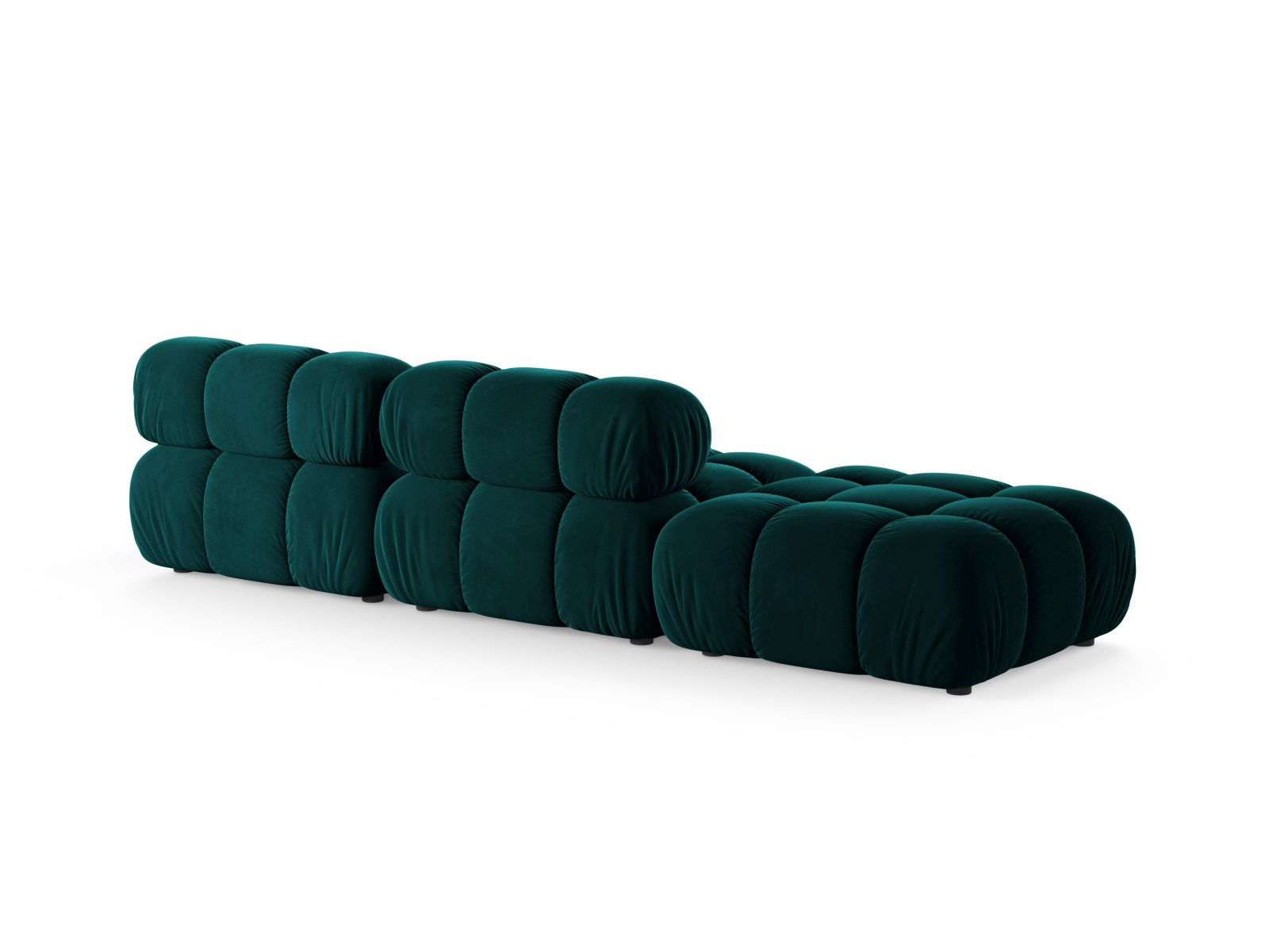 Elegantes 4-Sitzer Sofa Bellis in modernem Petrol, ideal für gemütliche Wohnzimmergestaltung und vielseitige Einrichtungsmöglichkeiten.