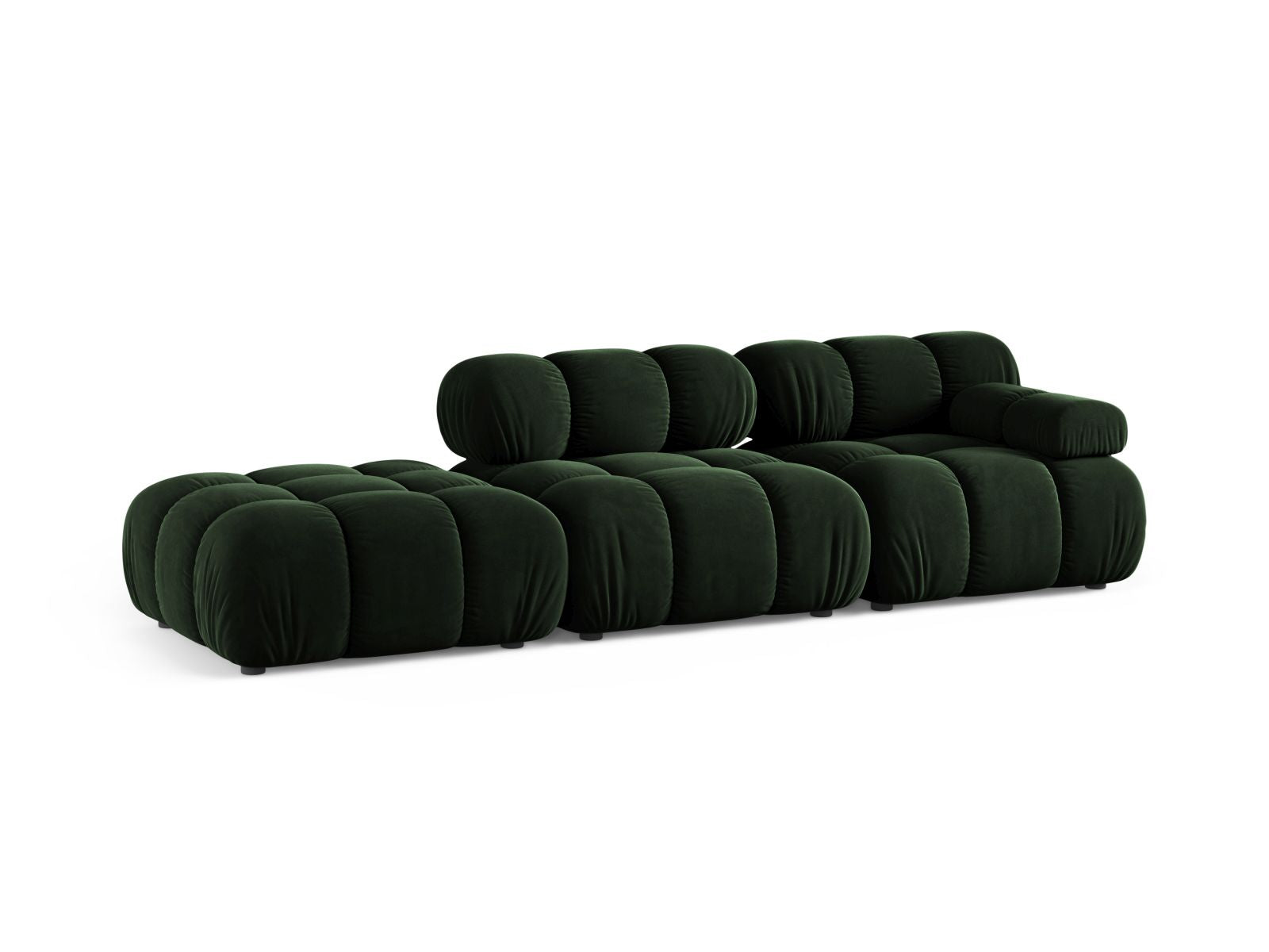 Elegantes 4-Sitzer Sofa Bellis in sattem Bottle Green, ideal für stilvolle Wohnräume, präsentiert von Micadoni.