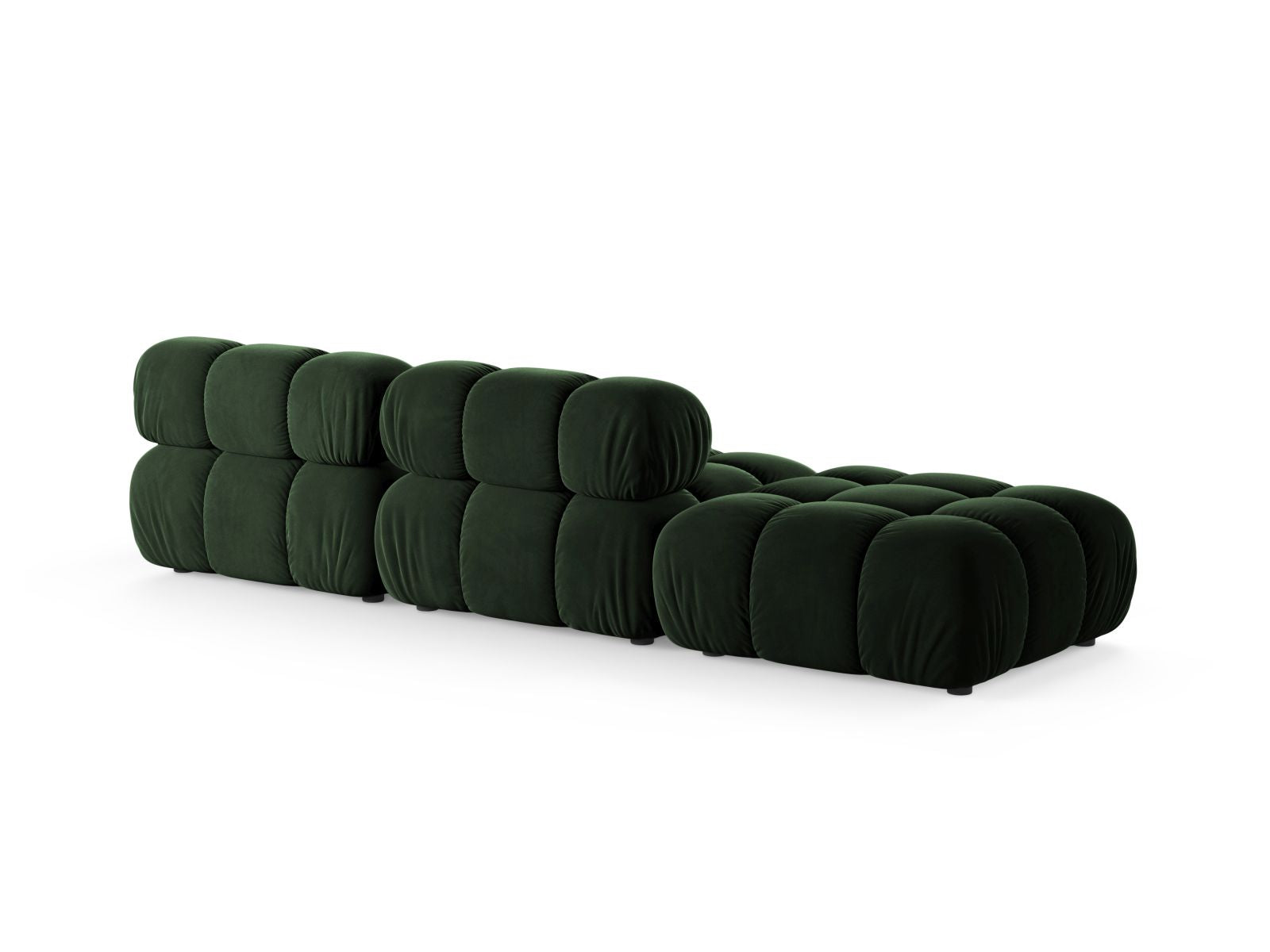 Elegantes 4-Sitzer Sofa Bellis in sattem Flaschengrün, ideal für stilvolle Wohnräume, erhältlich bei Micadoni.