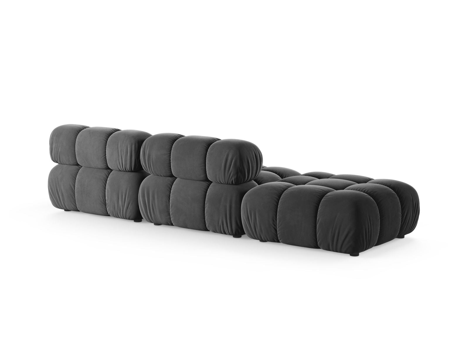 Elegantes 4-Sitzer Sofa Bellis in Grau-Venus, ideal für moderne Wohnräume, bietet Komfort und Flexibilität für Ihr Zuhause.