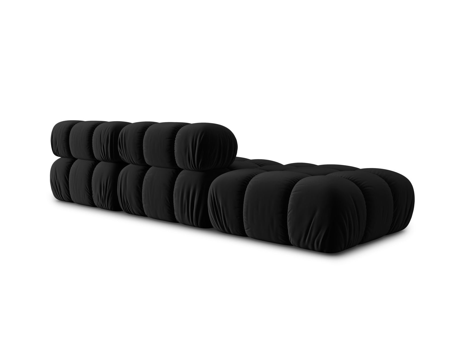 Erleben Sie das Bellis Velour Sofa von Micadoni: ein stilvolles, modulares 4-Sitzer-Sofa mit 94 cm Breite, das Eleganz und Flexibilität in Ihr Zuhause bringt.