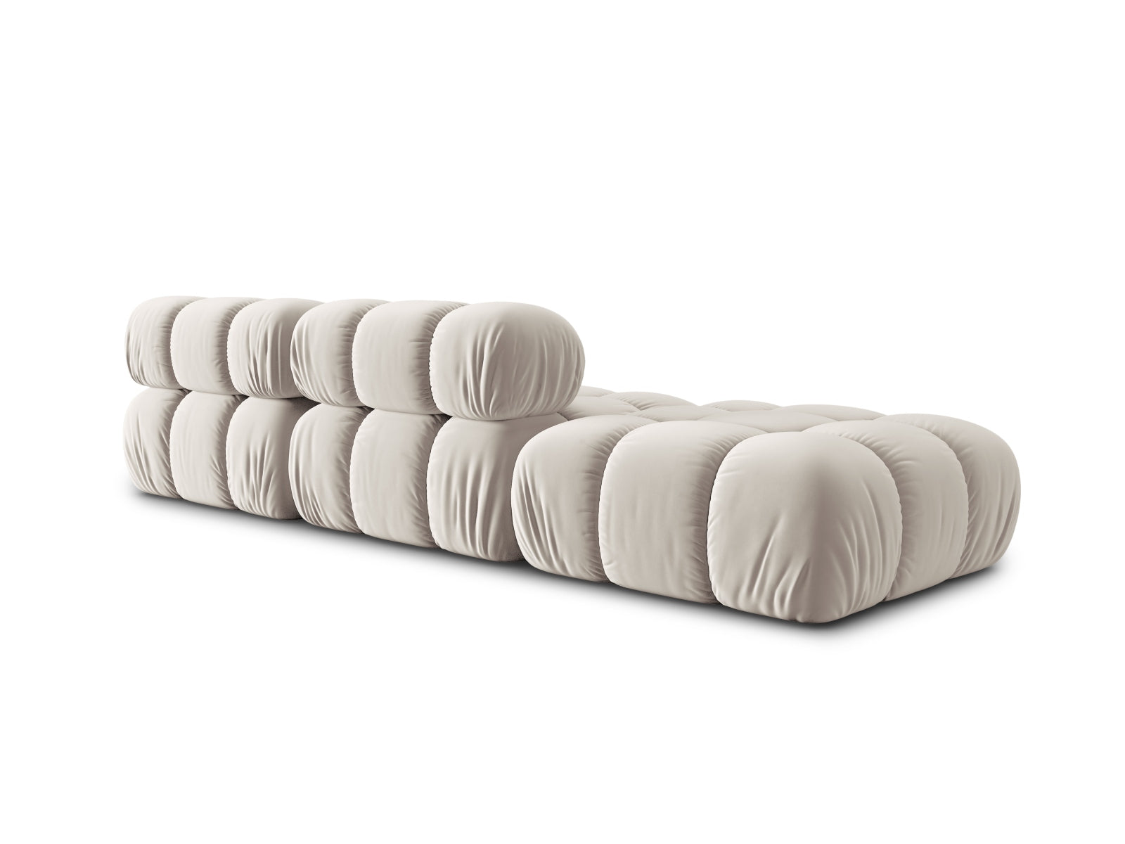 Erleben Sie das Bellis Velour Sofa von Micadoni – ein stilvolles, modulares 4-Sitzer-Sofa, das Eleganz und hohen Komfort in Ihr Zuhause bringt.