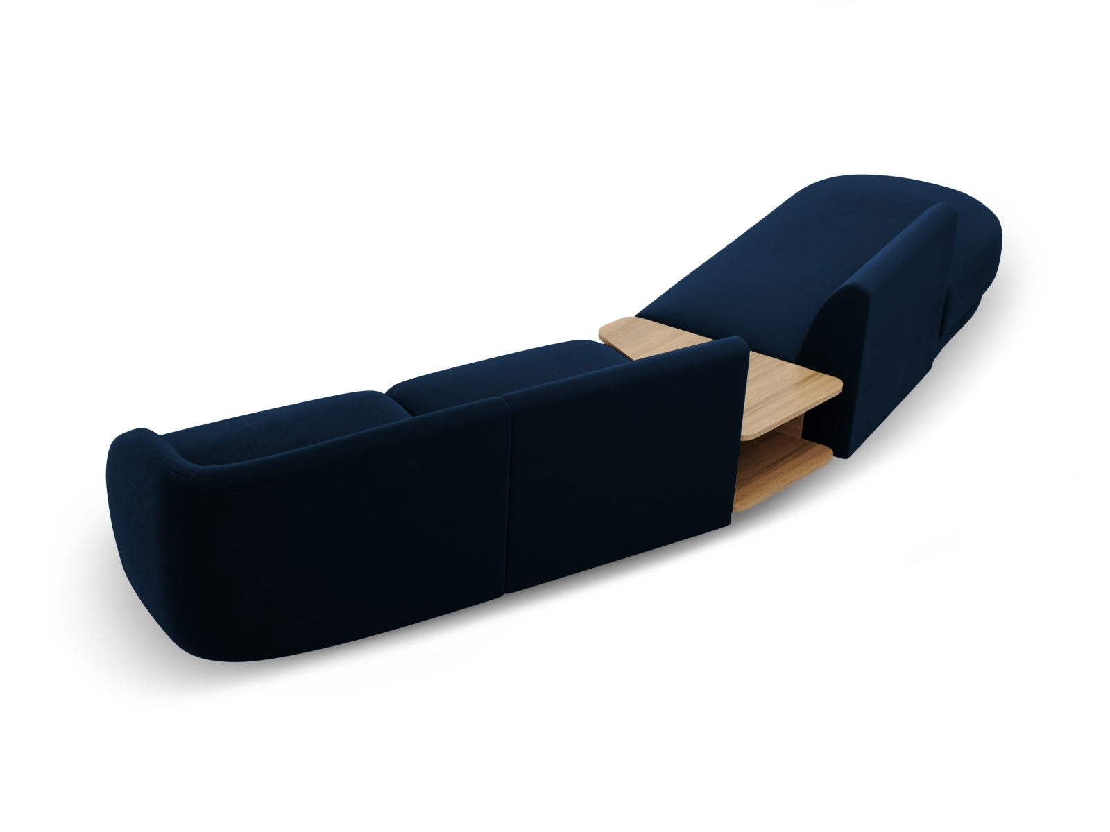 Erleben Sie das Miley Velour Sofa links 4 Sitzer von Micadoni – ein elegantes, modulares Möbelstück, das Stil und Flexibilität für Ihr Zuhause bietet.