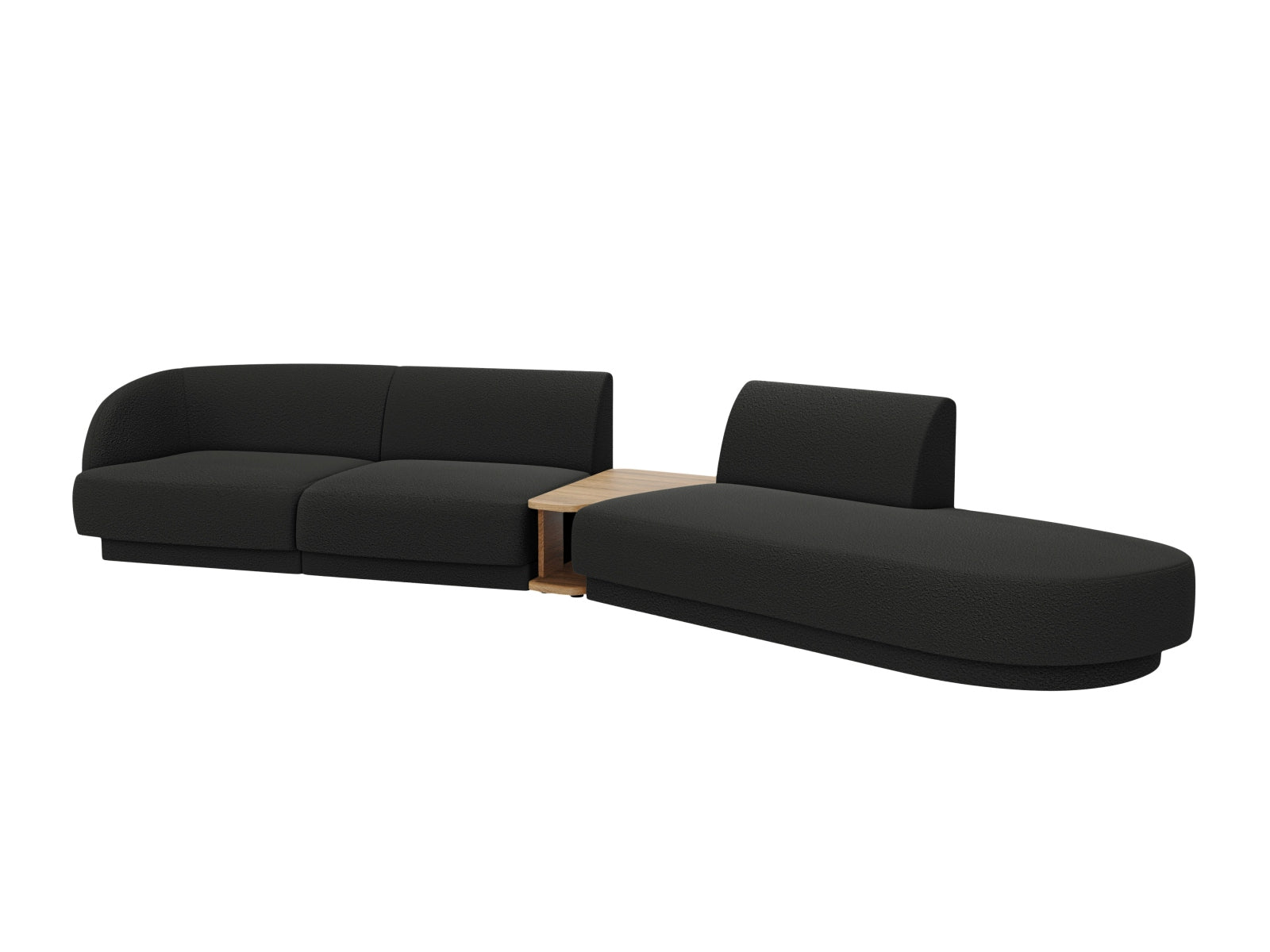 Erleben Sie das Miley Modulares Sofa rechts 4 Sitzer von Micadoni – ein elegantes, anpassbares Sofa für stilvolles Wohnen und gesellige Abende.