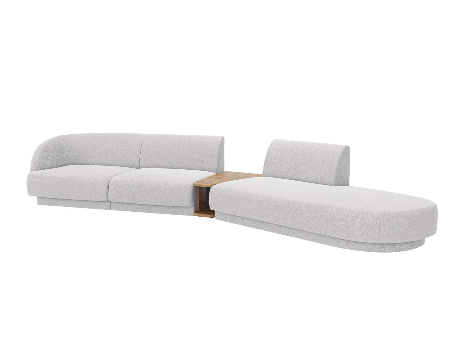 Erleben Sie das Miley Modulares Sofa rechts 4 Sitzer von Micadoni – ein elegantes, anpassbares Sofa für Ihr Zuhause, das Komfort und Stil vereint.