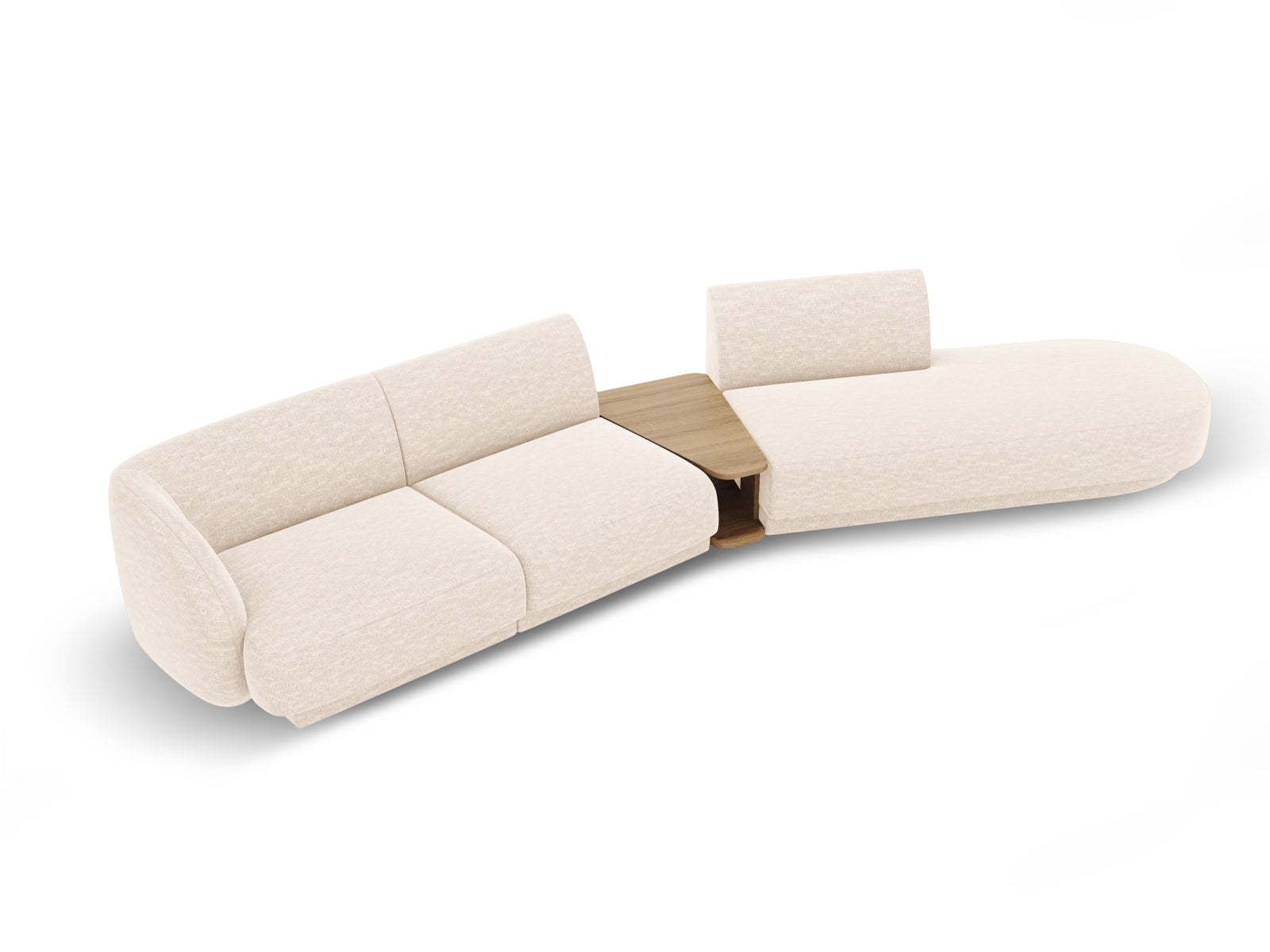 Erleben Sie das Miley Modulares Sofa rechts 4 Sitzer von Micadoni – ein elegantes Möbelstück, das Komfort und Stil in Ihr Zuhause bringt.