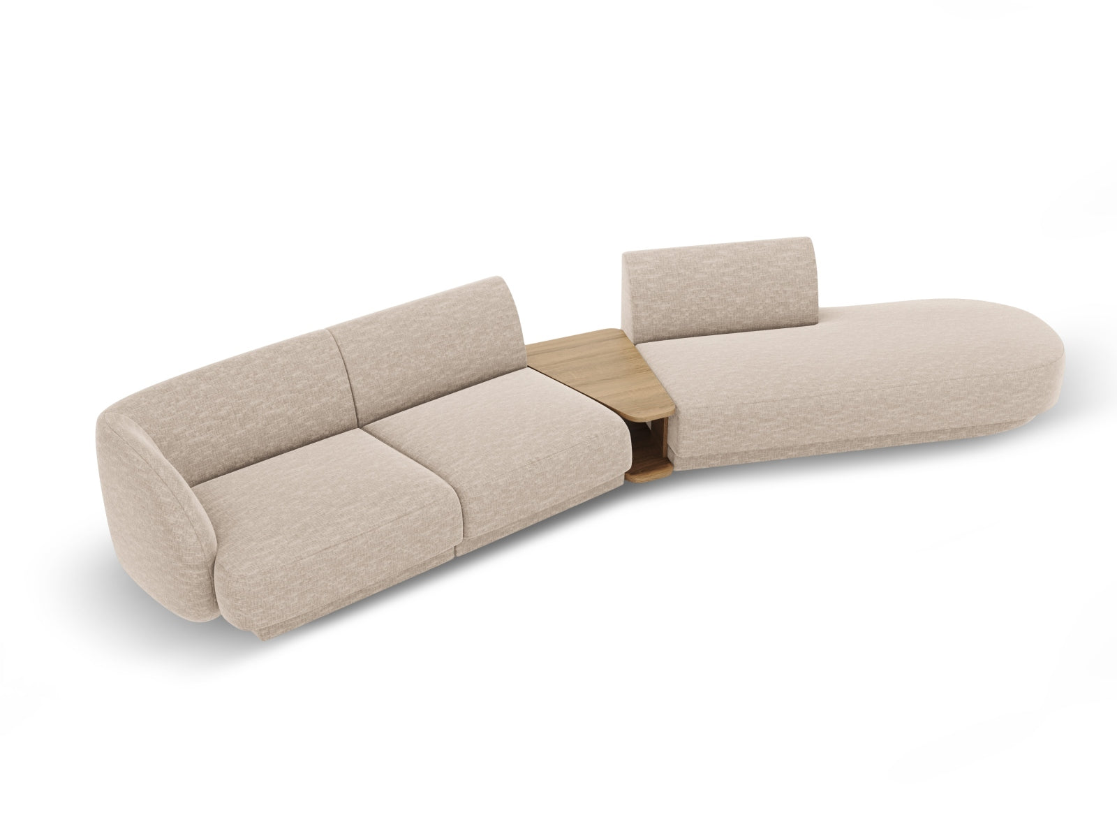 Erleben Sie das Miley Modulares Sofa rechts 4 Sitzer von Micadoni – ein elegantes, anpassbares Möbelstück für Komfort und Stil in Ihrem Zuhause.