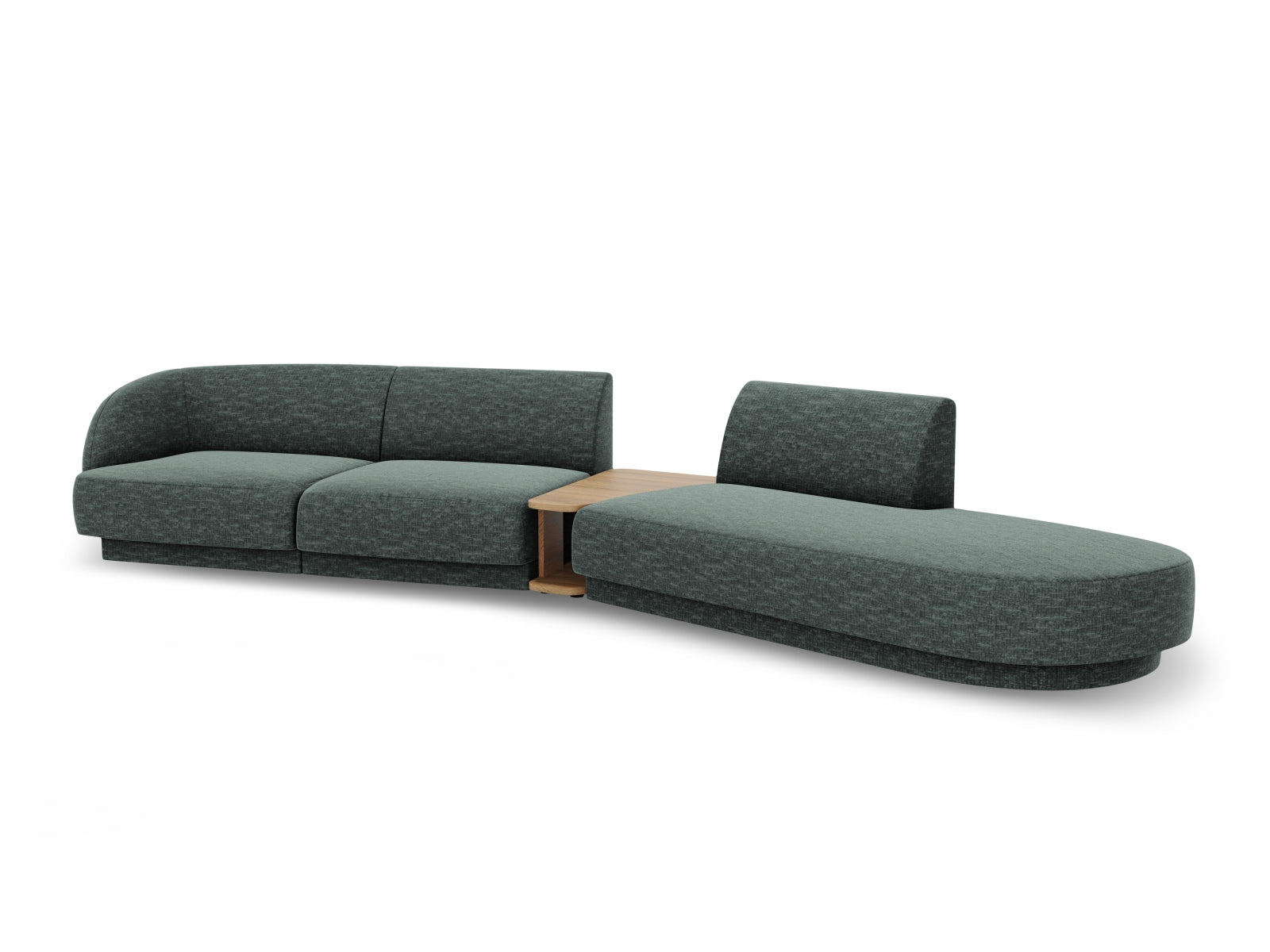 Entdecken Sie das Miley Modulares Sofa rechts 4 Sitzer von Micadoni – ein stilvolles, anpassbares Sofa, das Komfort und Eleganz vereint.