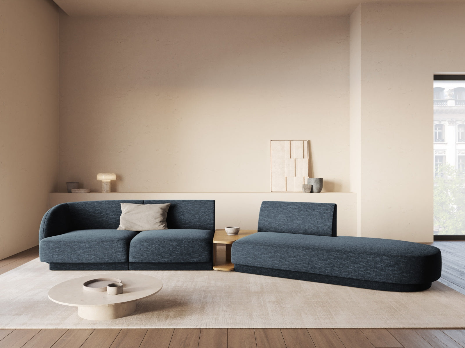 Entdecken Sie das stilvolle Miley Modulares Sofa rechts 4 Sitzer von Micadoni – perfekt für modernes Wohnen und höchsten Komfort.