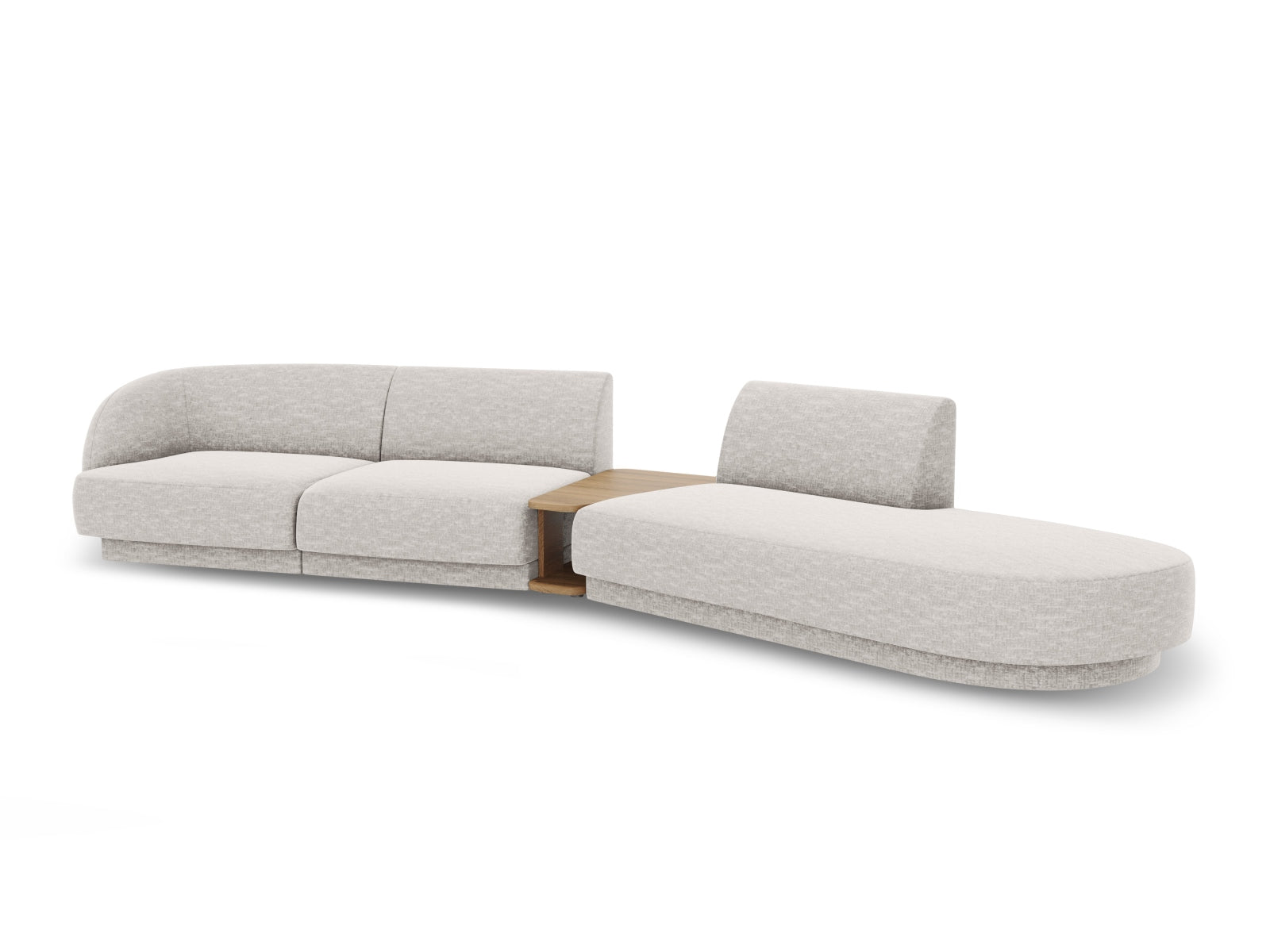 Entdecken Sie das Miley Modulares Sofa rechts 4 Sitzer von Micadoni – ein stilvolles, flexibles Sofa, das Komfort und modernes Design perfekt kombiniert.