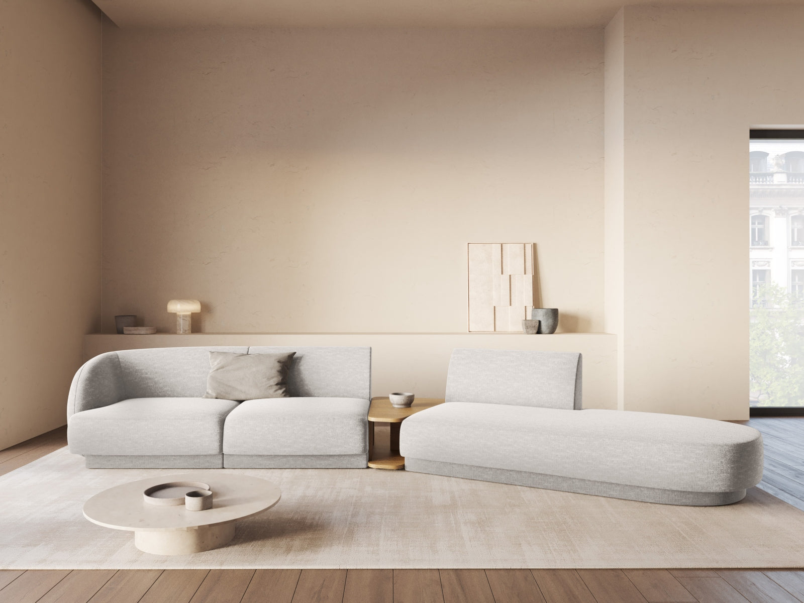 Entdecken Sie das stilvolle Miley Modulares Sofa rechts 4 Sitzer von Micadoni – ideal für modernes Wohnen und höchsten Komfort.