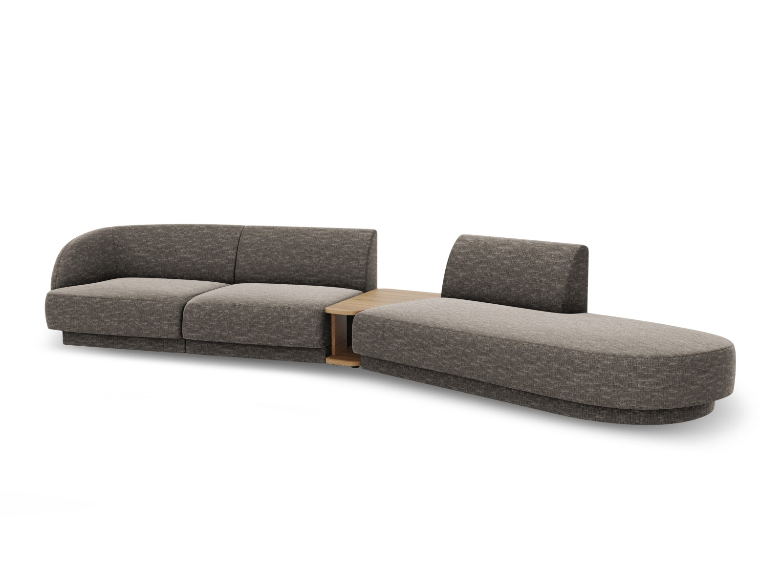 Entdecken Sie das Miley Modulares Sofa rechts 4 Sitzer von Micadoni – ein stilvolles, flexibles Sofa, das Komfort und modernes Design vereint.