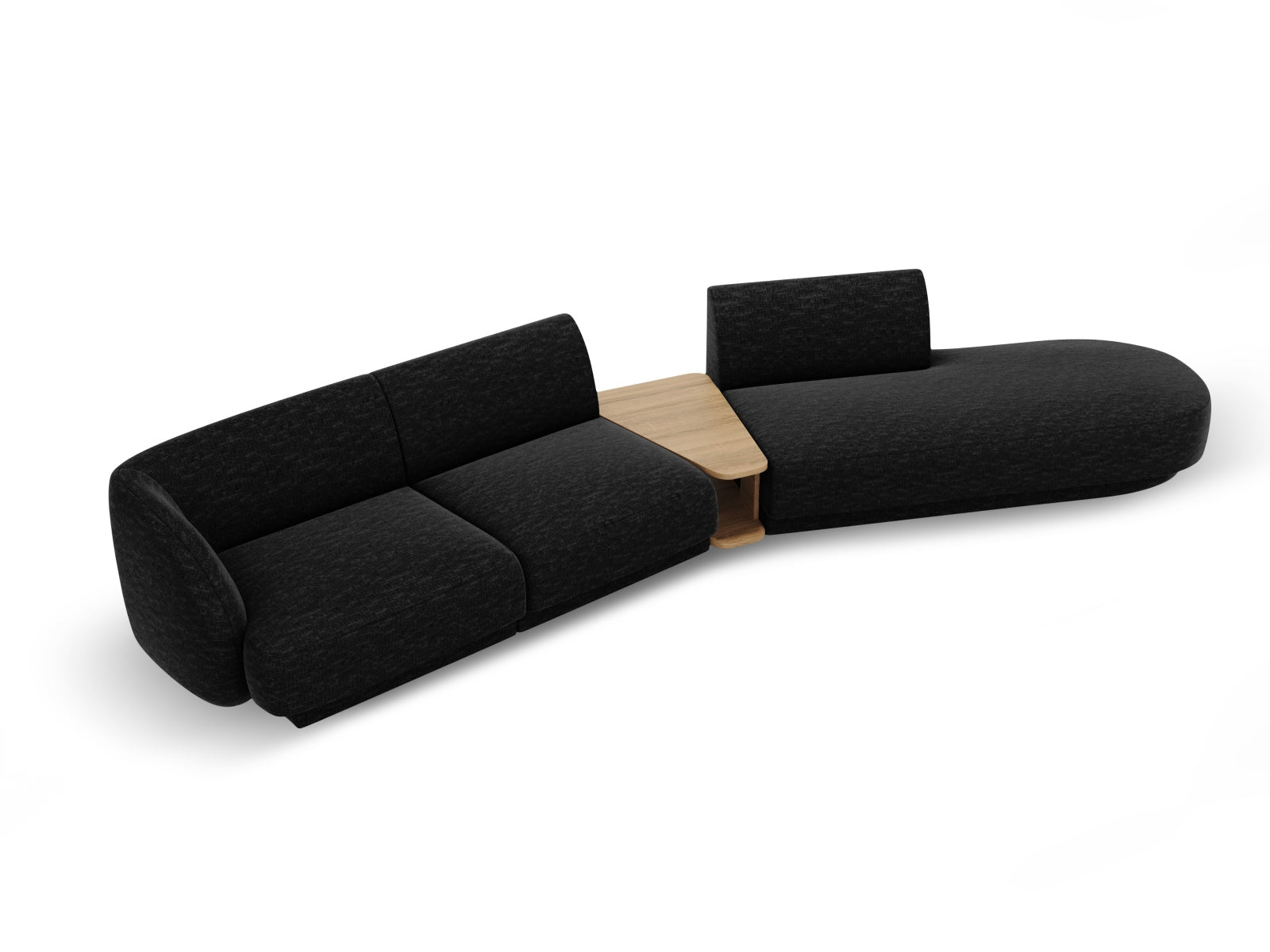 Erleben Sie das Miley Modulares Sofa rechts 4 Sitzer von Micadoni – ein elegantes, anpassbares Sofa für stilvolles Wohnen und gesellige Abende.