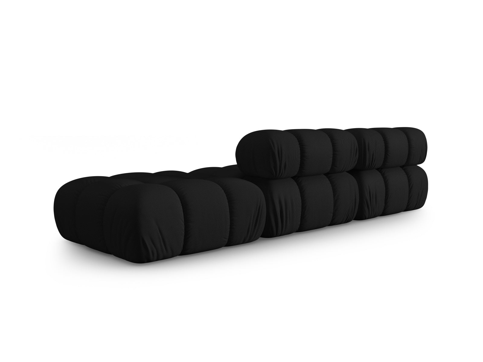 Elegantes Bellis modulares Sofa in Schwarz, 4-Sitzer, 94 cm, ideal für stilvolle Wohnräume und entspannte Abende, erhältlich bei Micadoni.