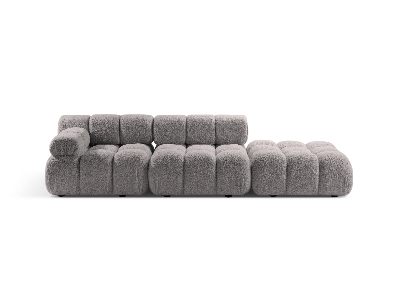 Bellis Boucle modulares Sofa rechts 4 Sitzer 94cm in Light Grey präsentiert im Onlineshop von KAQTU Design AG. L-Sofa rechts ist von Micadoni
