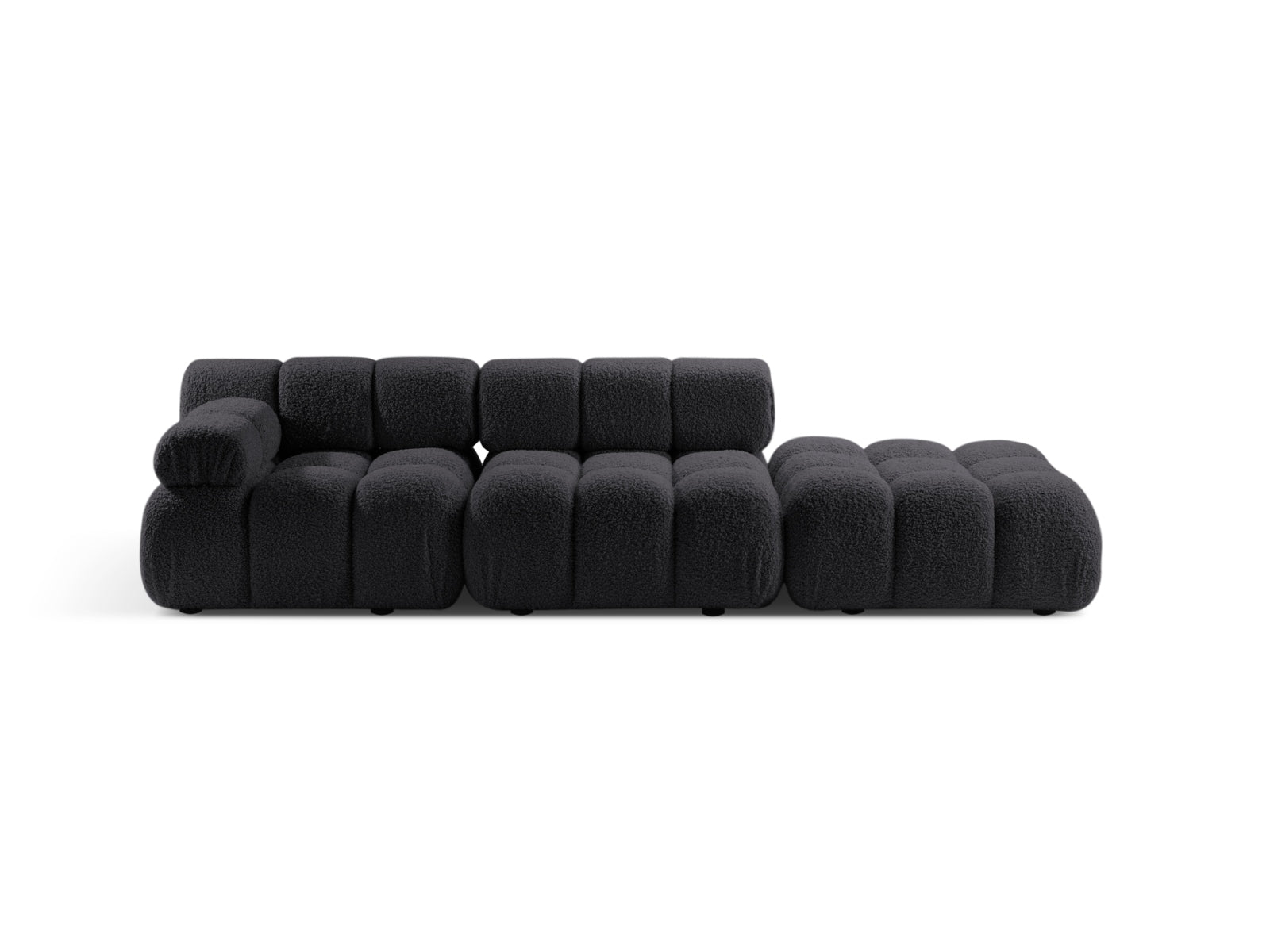 Bellis Boucle modulares Sofa rechts 4 Sitzer 94cm in Graphite-Rolf präsentiert im Onlineshop von KAQTU Design AG. L-Sofa rechts ist von Micadoni