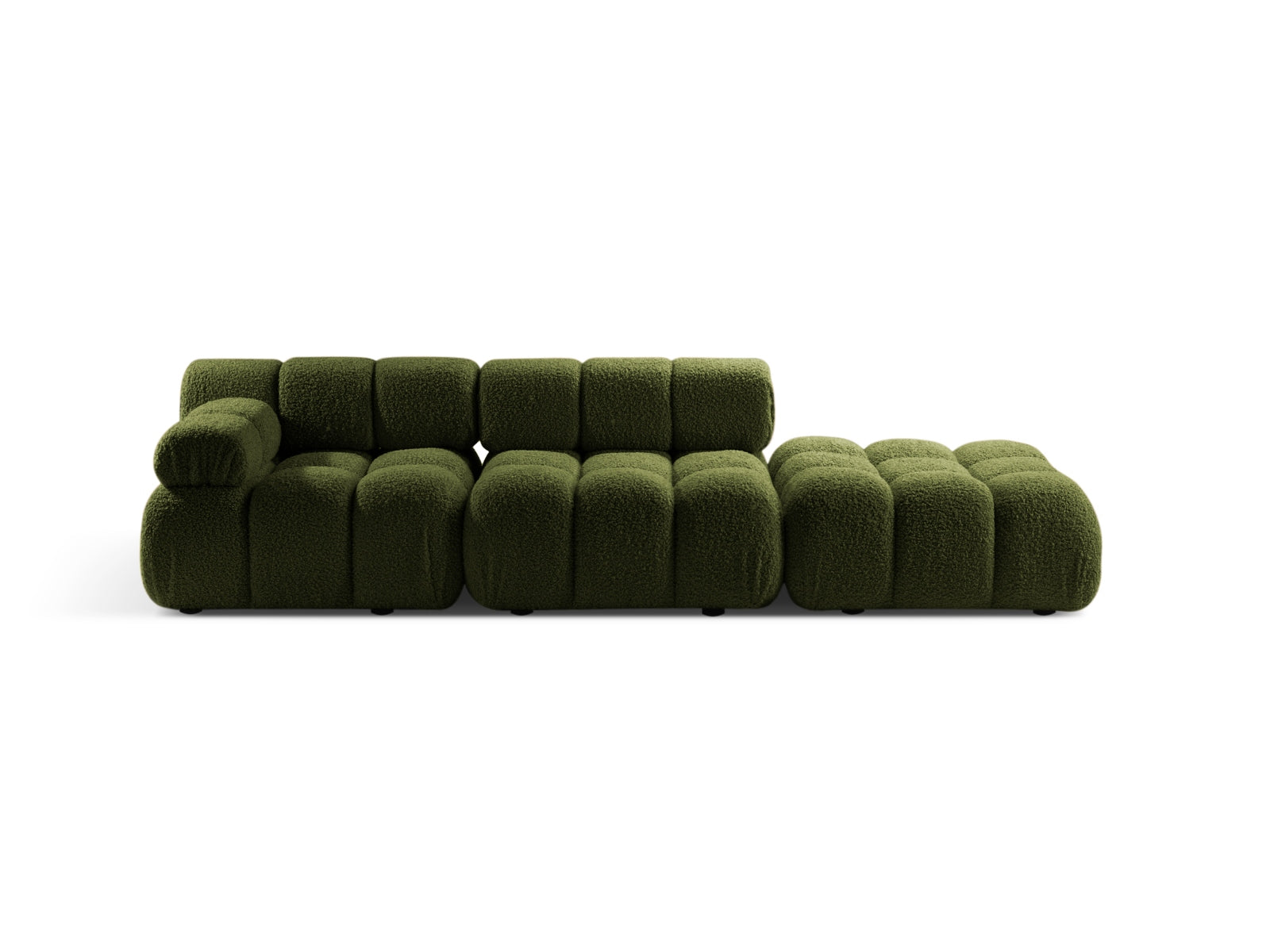 Bellis Boucle modulares Sofa rechts 4 Sitzer 94cm in Green präsentiert im Onlineshop von KAQTU Design AG. L-Sofa rechts ist von Micadoni