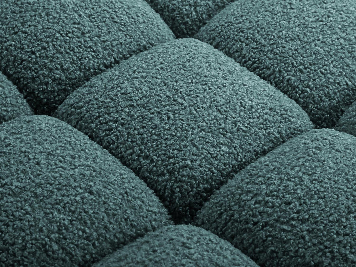 Bellis Boucle modulares Sofa rechts 4 Sitzer 94cm in Petrol-Rolf präsentiert im Onlineshop von KAQTU Design AG. L-Sofa rechts ist von Micadoni