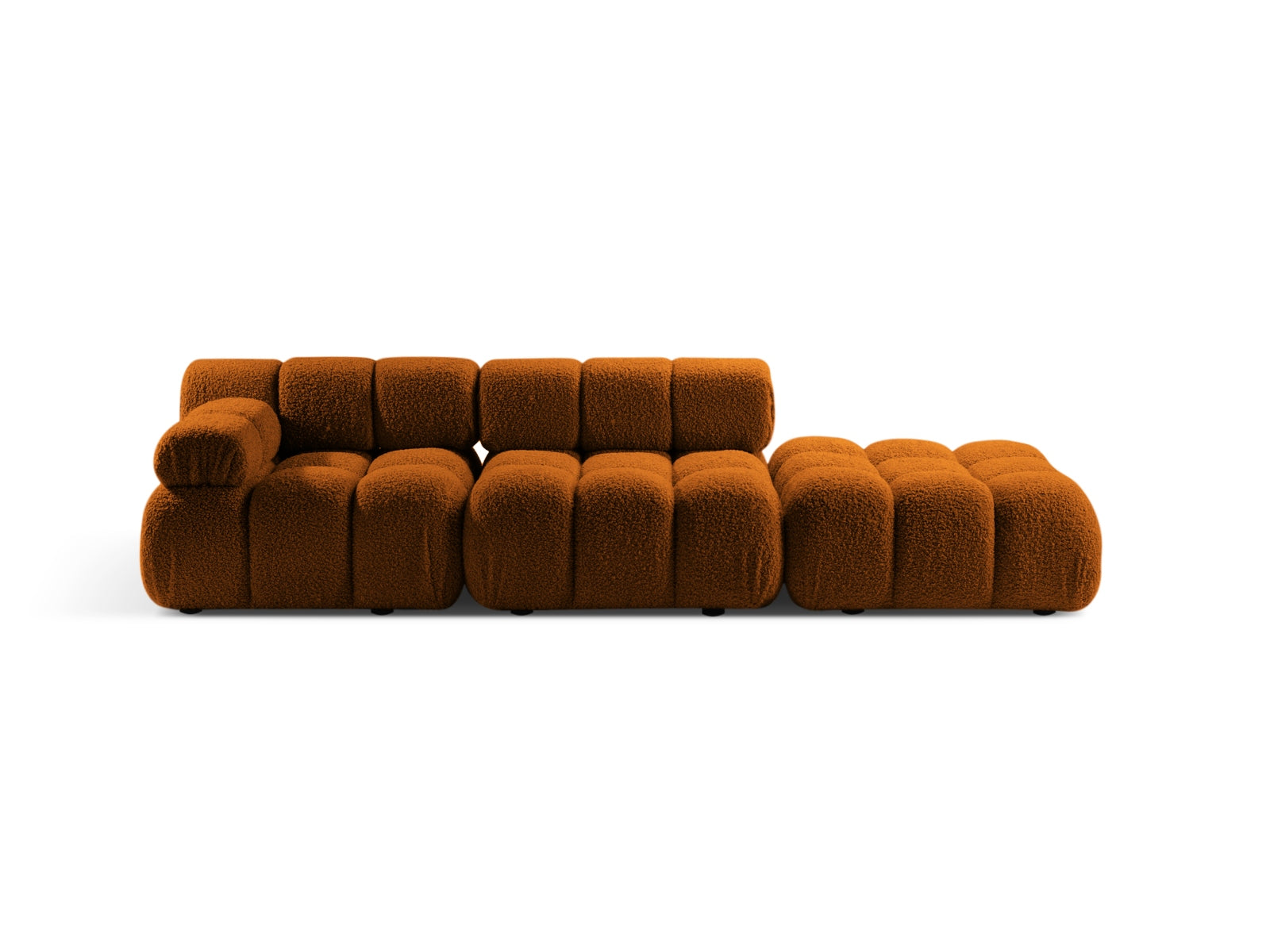 Bellis Boucle modulares Sofa rechts 4 Sitzer 94cm in Brick präsentiert im Onlineshop von KAQTU Design AG. L-Sofa rechts ist von Micadoni