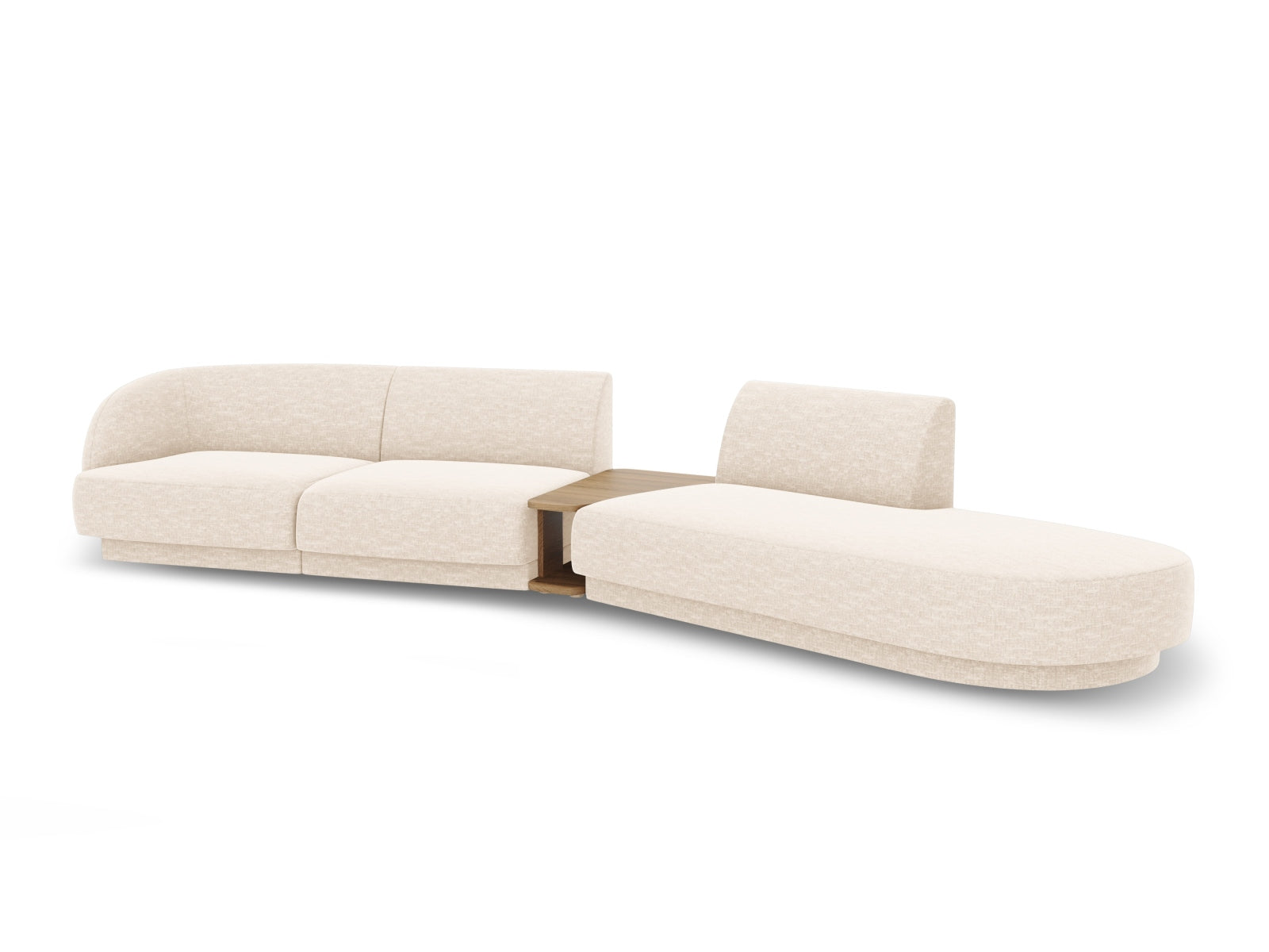 Entdecken Sie das Miley Modulares Sofa rechts 4 Sitzer von Micadoni – ein stilvolles, flexibles Möbelstück, das Komfort und modernes Design vereint.