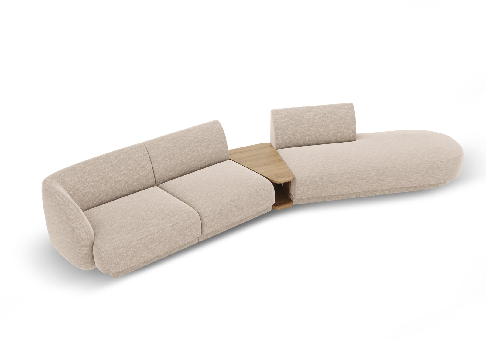 Erleben Sie das Miley Modulares Sofa rechts 4 Sitzer von Micadoni – ein elegantes, anpassbares Möbelstück für Komfort und Stil in Ihrem Zuhause.