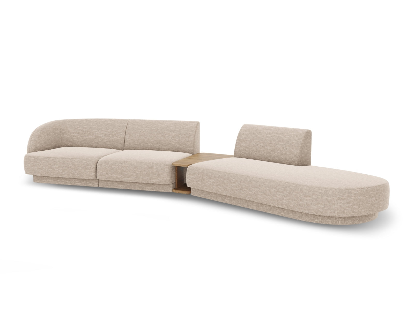 Entdecken Sie das Miley Modulares Sofa rechts 4 Sitzer von Micadoni – ein stilvolles, flexibles Sofa, das Komfort und modernes Design vereint.