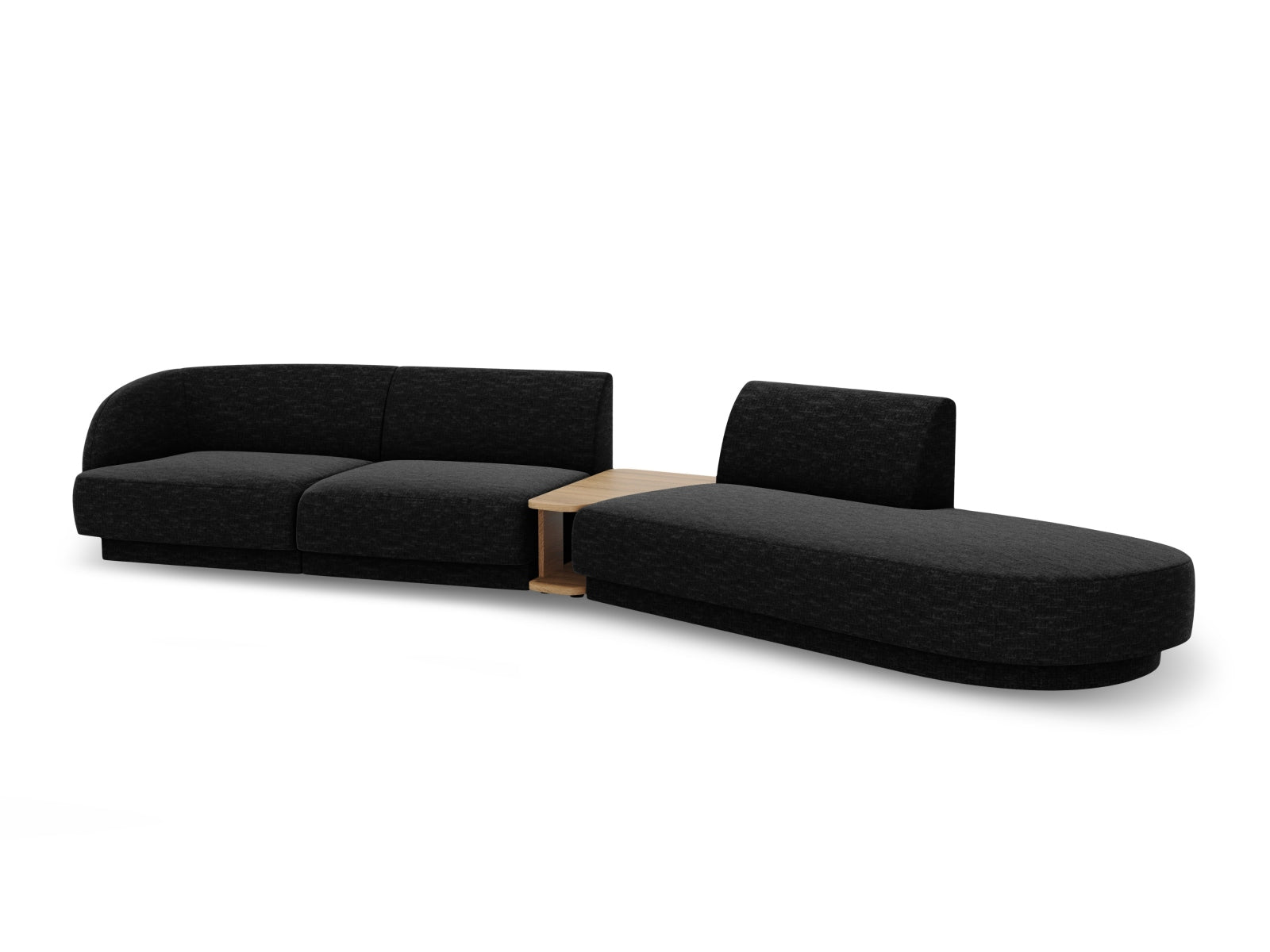 Entdecken Sie das Miley Modulares Sofa rechts 4 Sitzer von Micadoni – ein stilvolles, anpassbares Sofa, das Komfort und Eleganz vereint.