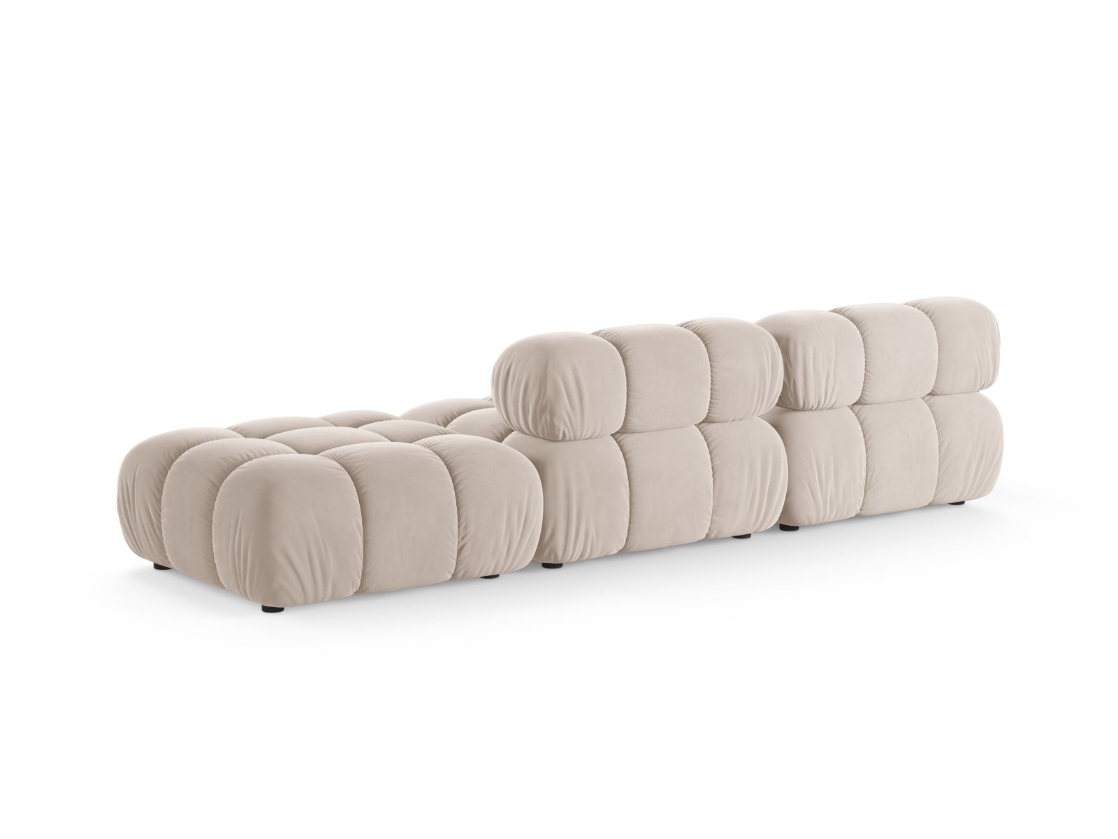 Elegantes 4-Sitzer Sofa Bellis in hellem Beige, ideal für moderne Wohnkonzepte. Modular und vielseitig einsetzbar von Micadoni.
