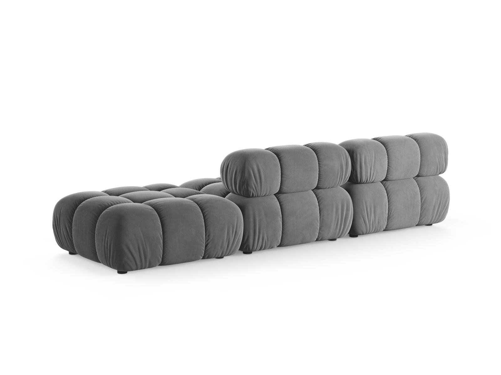 Elegantes 4-Sitzer Sofa Bellis in sanftem Grau, ideal für moderne Wohnräume, erhältlich bei Micadoni im KAQTU Onlineshop.
