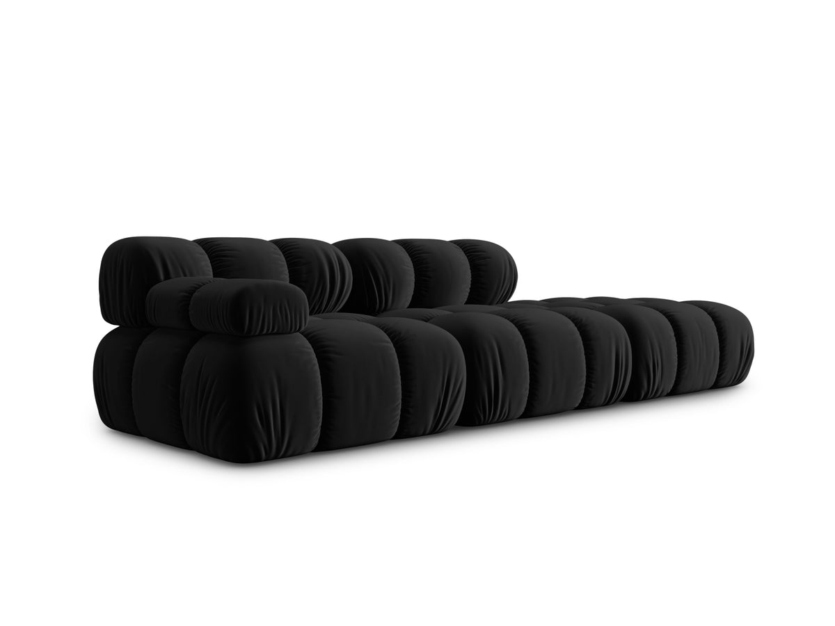 Bellis Velour modulares Sofa rechts 4 Sitzer 94cm in Black-Bluvel präsentiert im Onlineshop von KAQTU Design AG. L-Sofa rechts ist von Micadoni