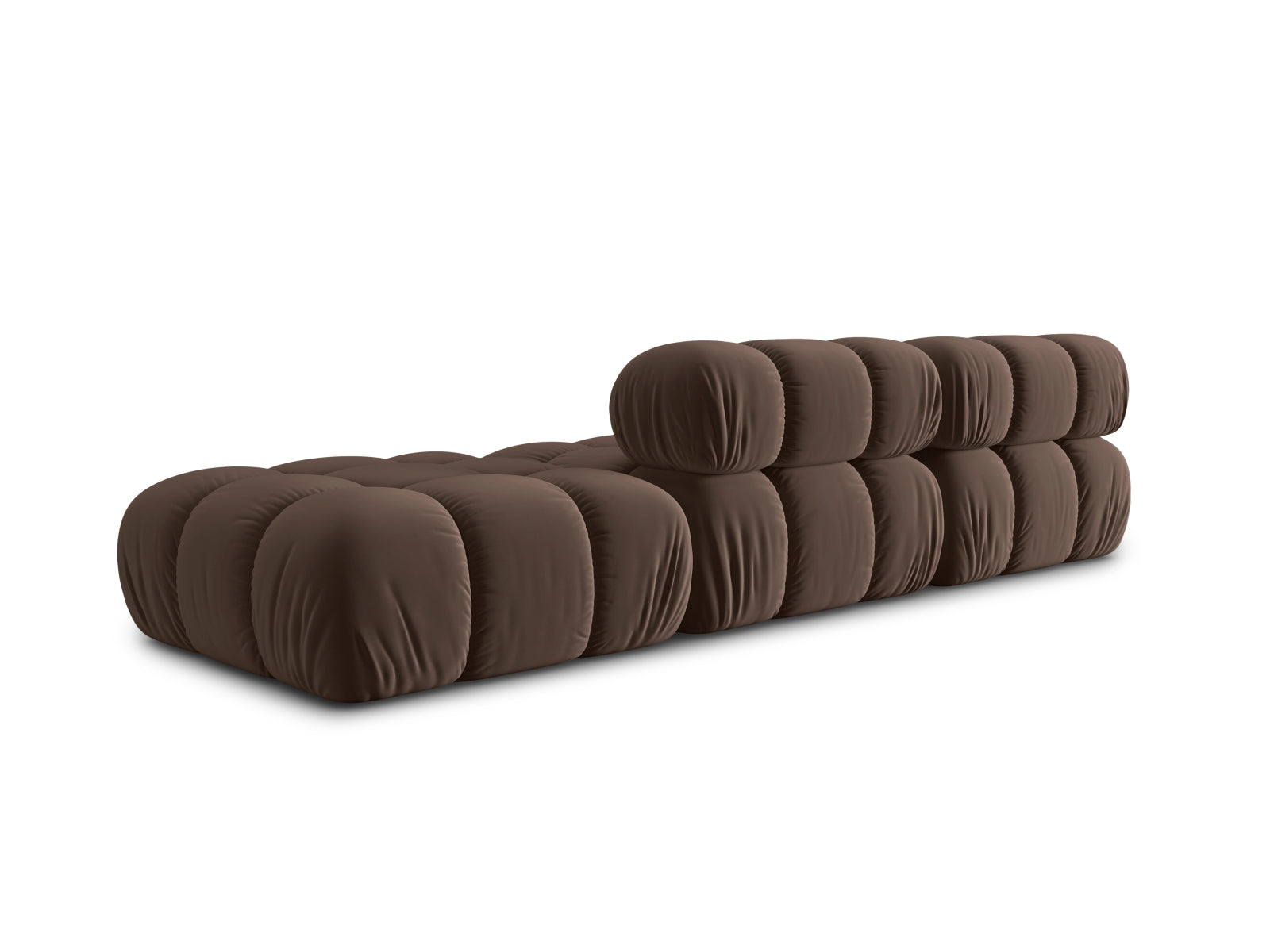 Modulares Bellis Velours Sofa in der rechten Ausführung, 4-Sitzer, perfekt für moderne Wohnkonzepte und gemütliche Stunden.