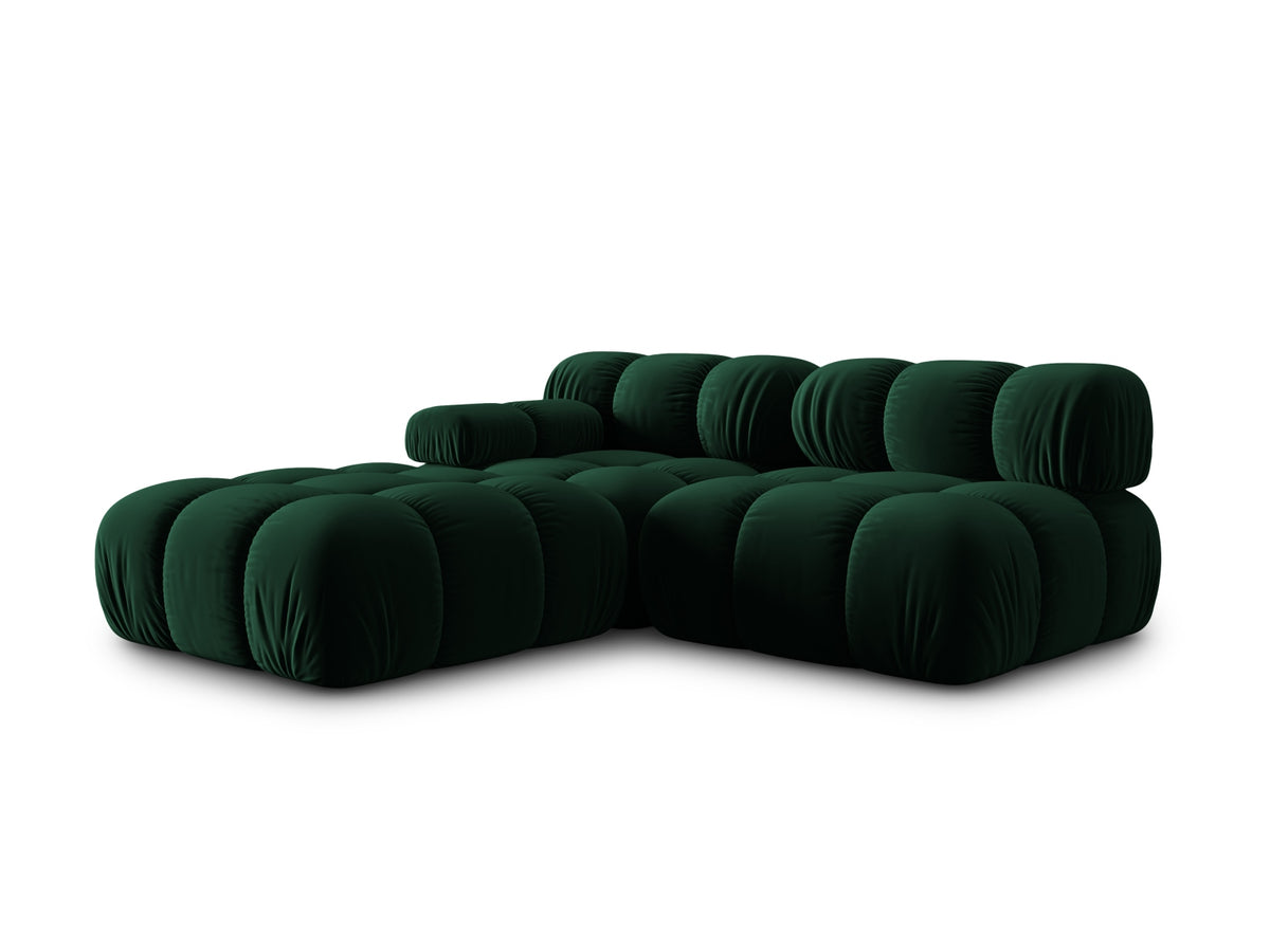 Bellis Velour modulares Sofa rechts 4 Sitzer 94cm in Bottle Green-Bluvel präsentiert im Onlineshop von KAQTU Design AG. L-Sofa rechts ist von Micadoni