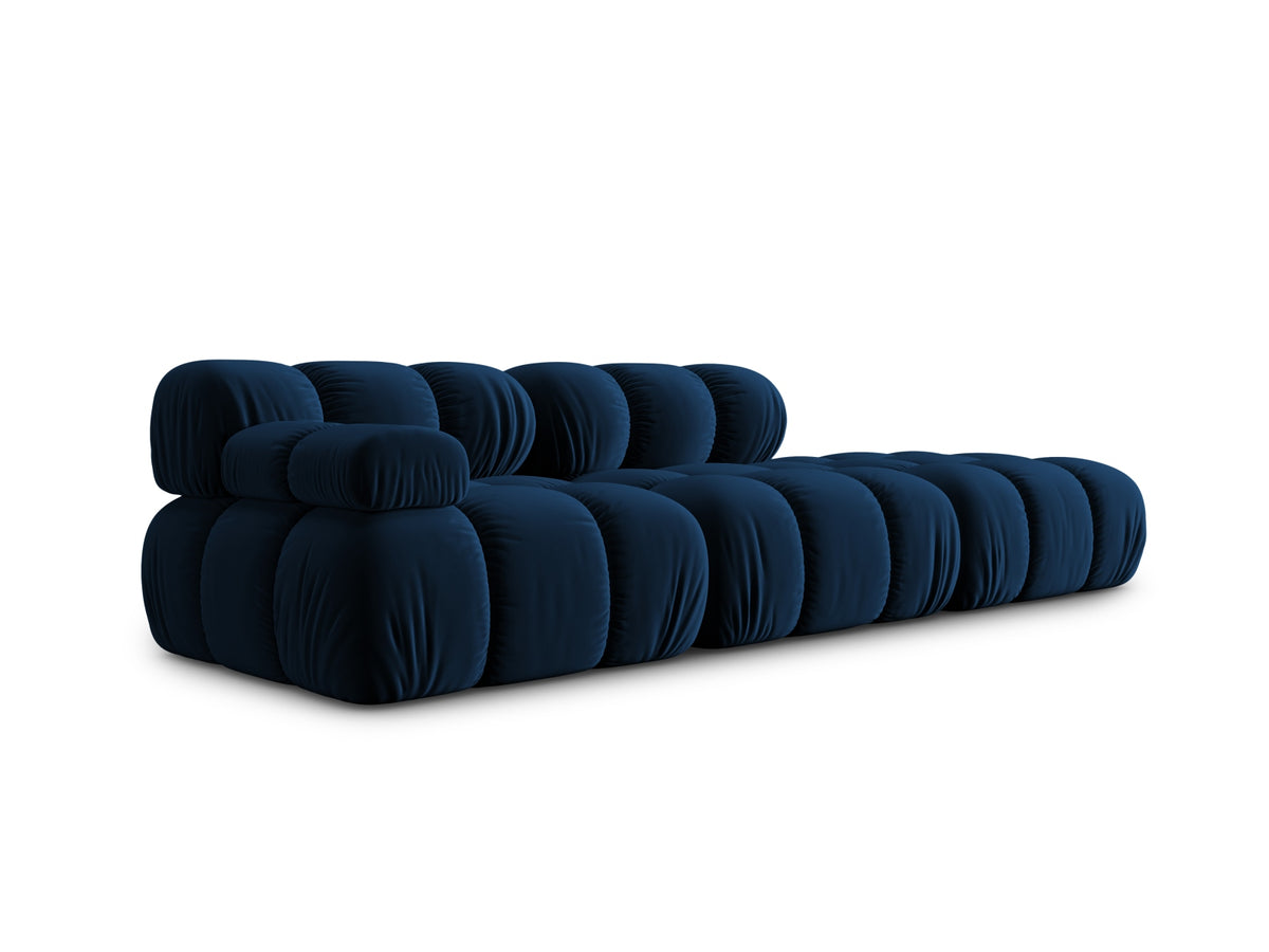 Bellis Velour modulares Sofa rechts 4 Sitzer 94cm in Royal Blue-Bluvel präsentiert im Onlineshop von KAQTU Design AG. L-Sofa rechts ist von Micadoni