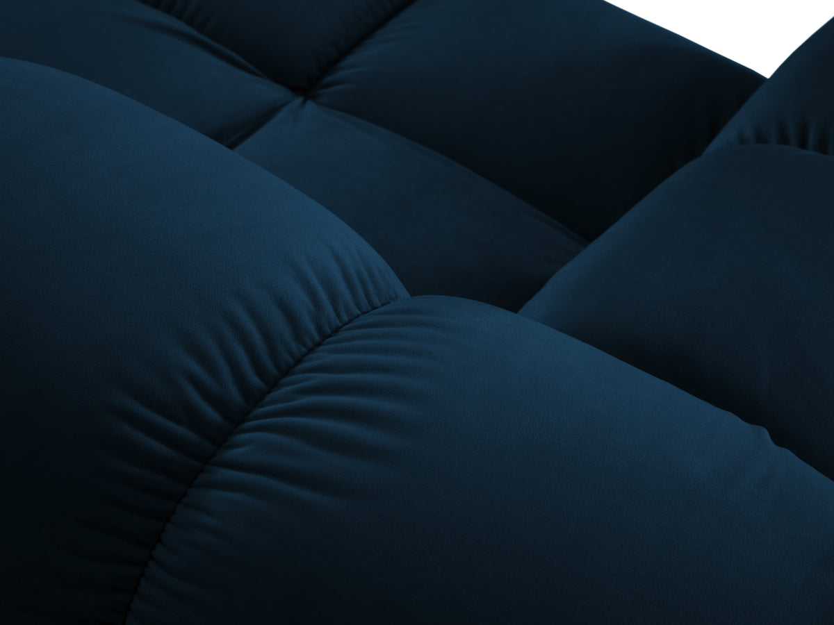 Bellis Velour modulares Sofa rechts 4 Sitzer 94cm in Royal Blue-Bluvel präsentiert im Onlineshop von KAQTU Design AG. L-Sofa rechts ist von Micadoni