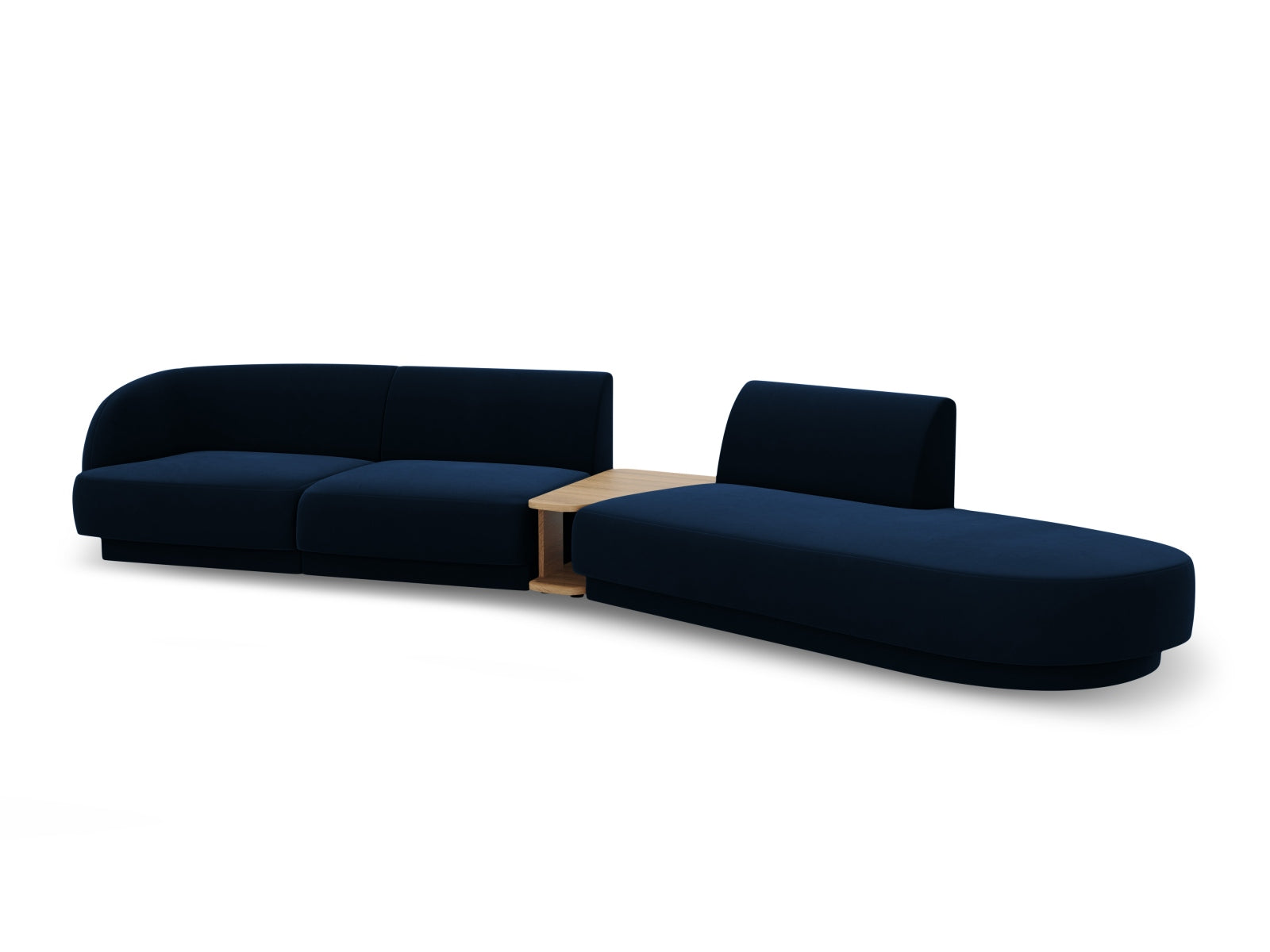 Entdecken Sie das Miley Velour Sofa rechts 4 Sitzer von Micadoni – ein stilvolles, modulares Möbelstück, das Eleganz und hohen Sitzkomfort vereint.